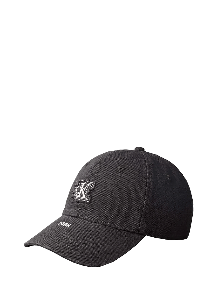 Calvin Klein - WASHED COTTON CANVAS SMALL FRAYE - kappen - pirate black - 0
