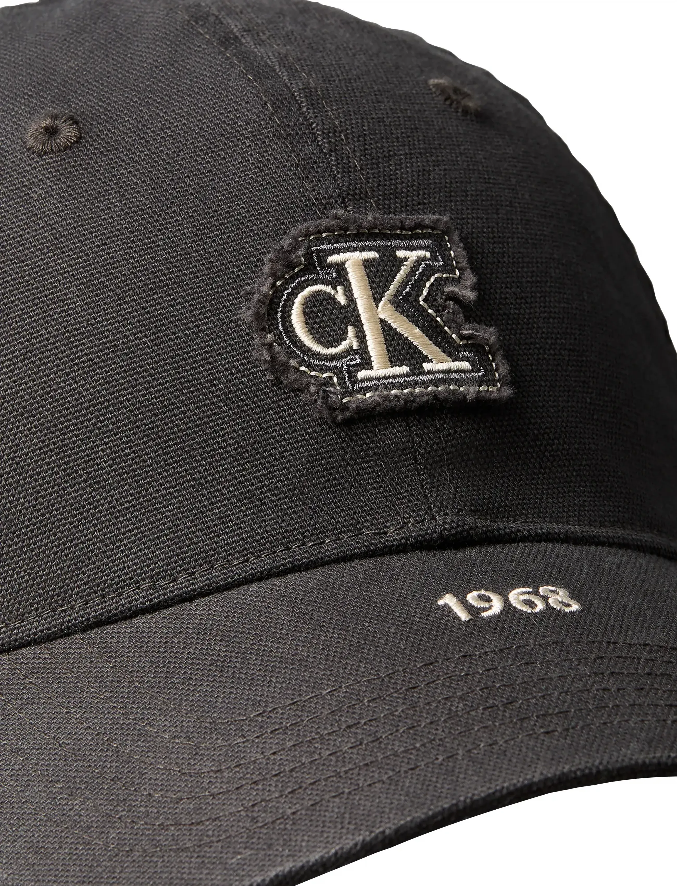 Calvin Klein - WASHED COTTON CANVAS SMALL FRAYE - kappen - pirate black - 2