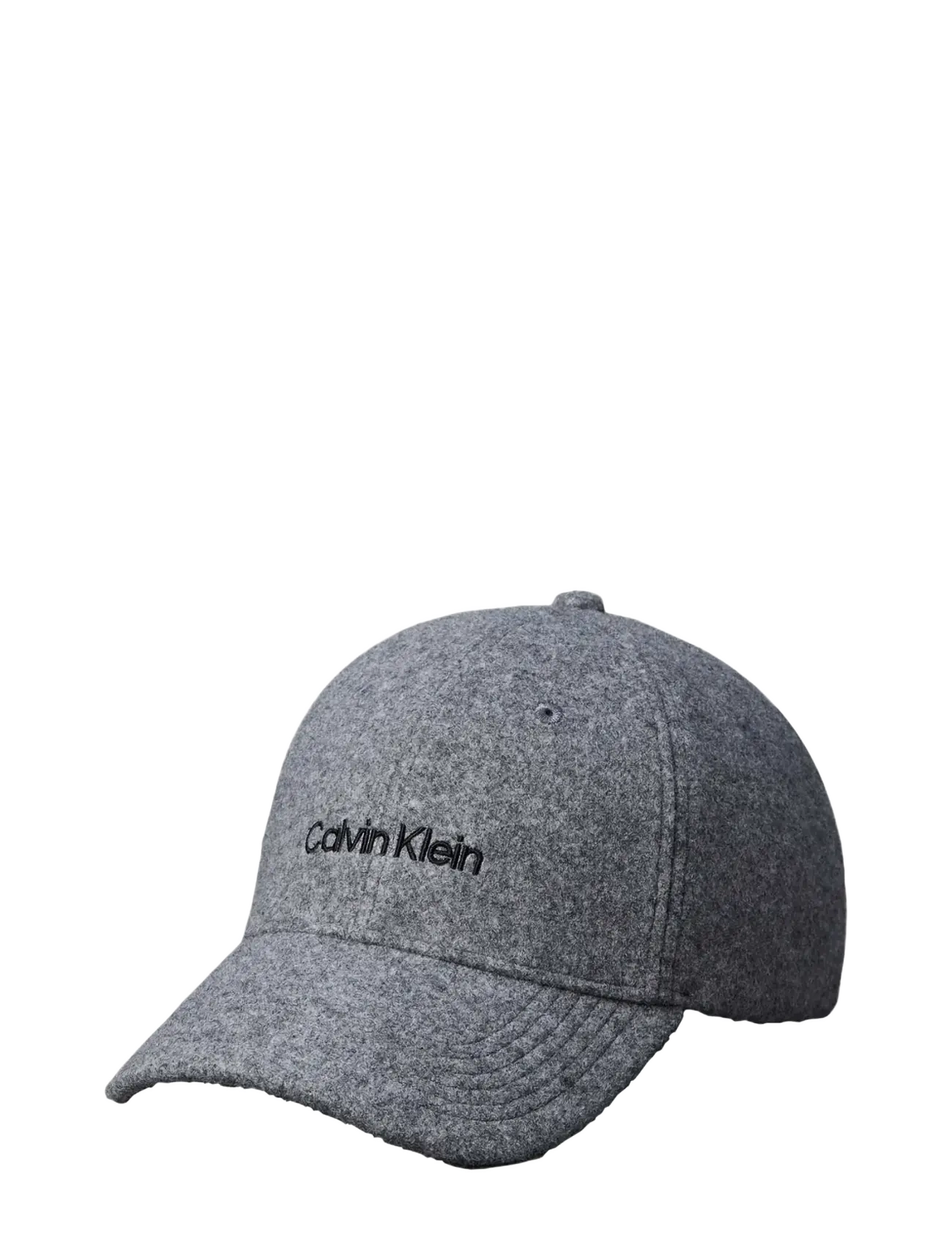 Calvin Klein Emb Titlecase Logo Felt Cap, One Size, Grey, Hovedbeklædning > Kasketter, Herre