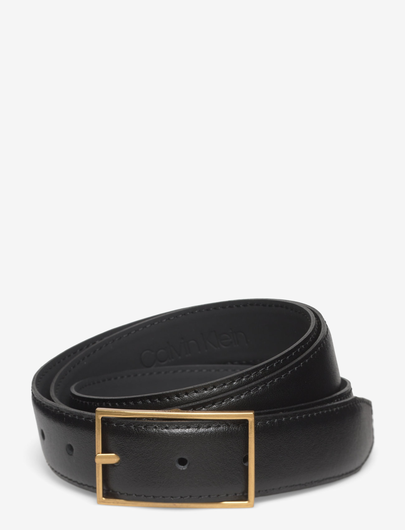 Calvin Klein - CLASSIC BUCKLE BELT 30MM - black / old gold - 0