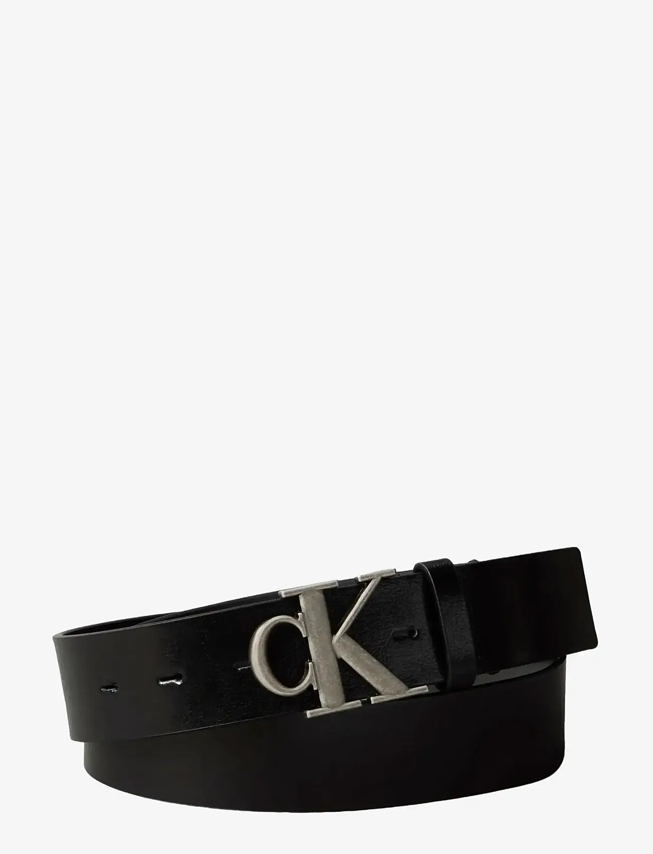 Calvin Klein - MONOGRAM BUCKLE 35MM - fødselsdagsgaver - black antique silver - 0