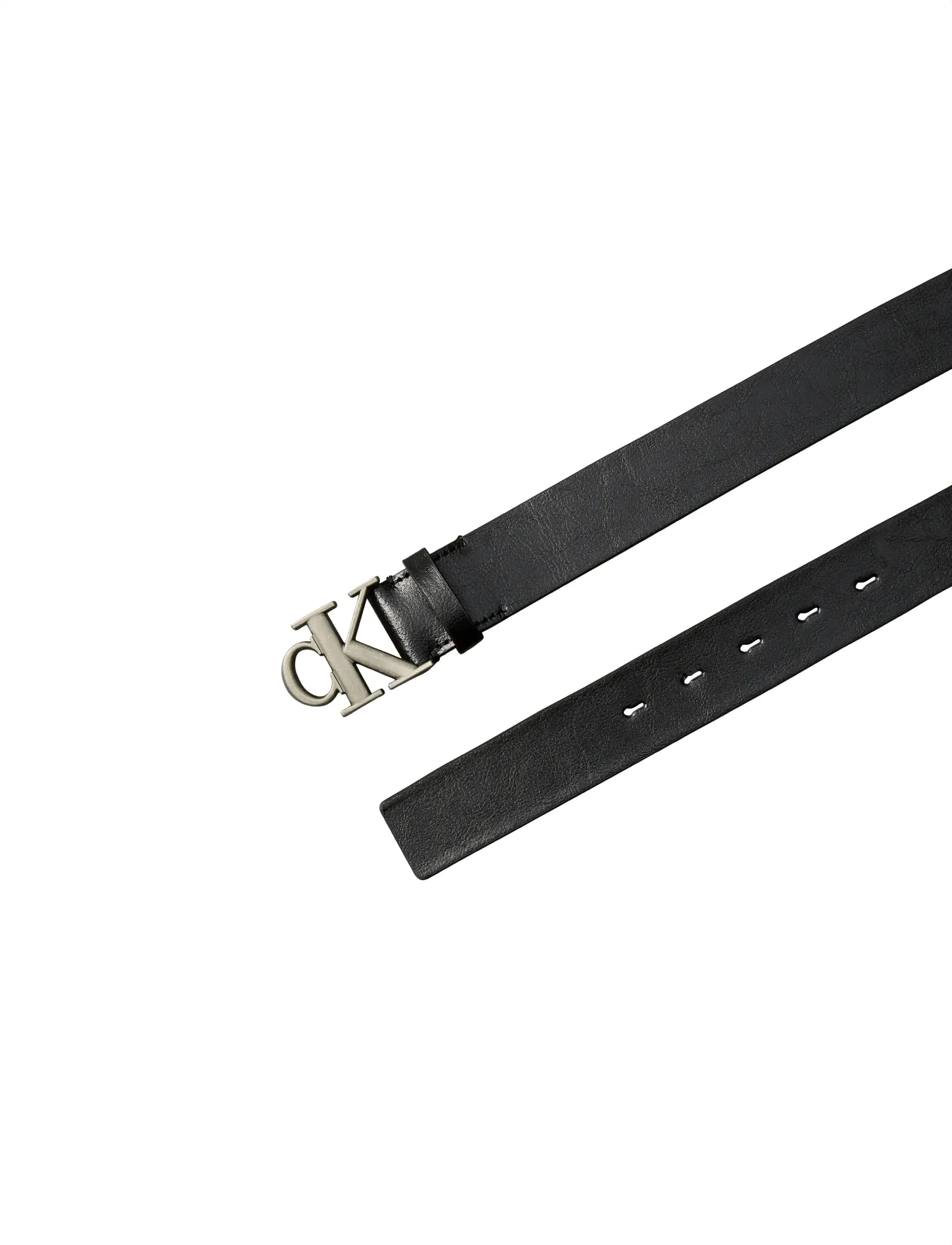Calvin Klein - CK BUCKLE TUMBLED 35MM - bælter - black antique silver - 2