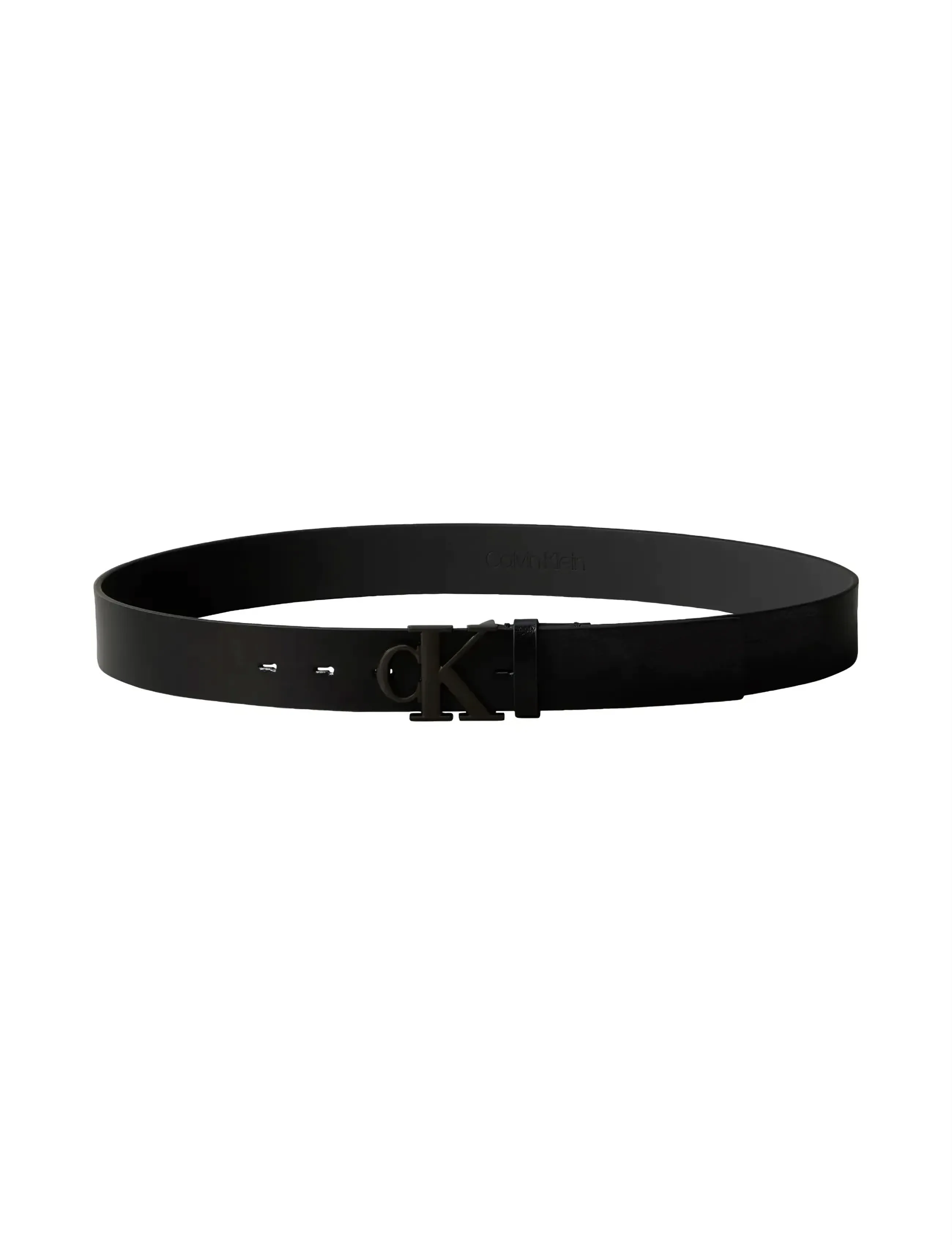 Calvin Klein - CK BUCKLE TUMBLED 35MM - klassiske belter - black matte black - 3