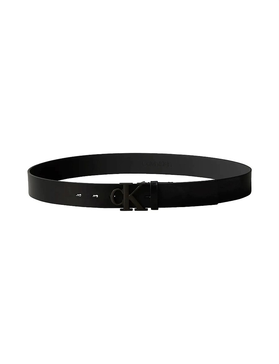 Calvin Klein - CK BUCKLE TUMBLED 35MM - klassikalised vööd - black matte black - 3