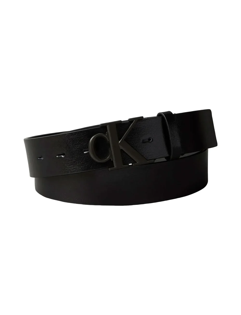 Calvin Klein - CK BUCKLE TUMBLED 35MM - klassiska skärp - black matte black - 5