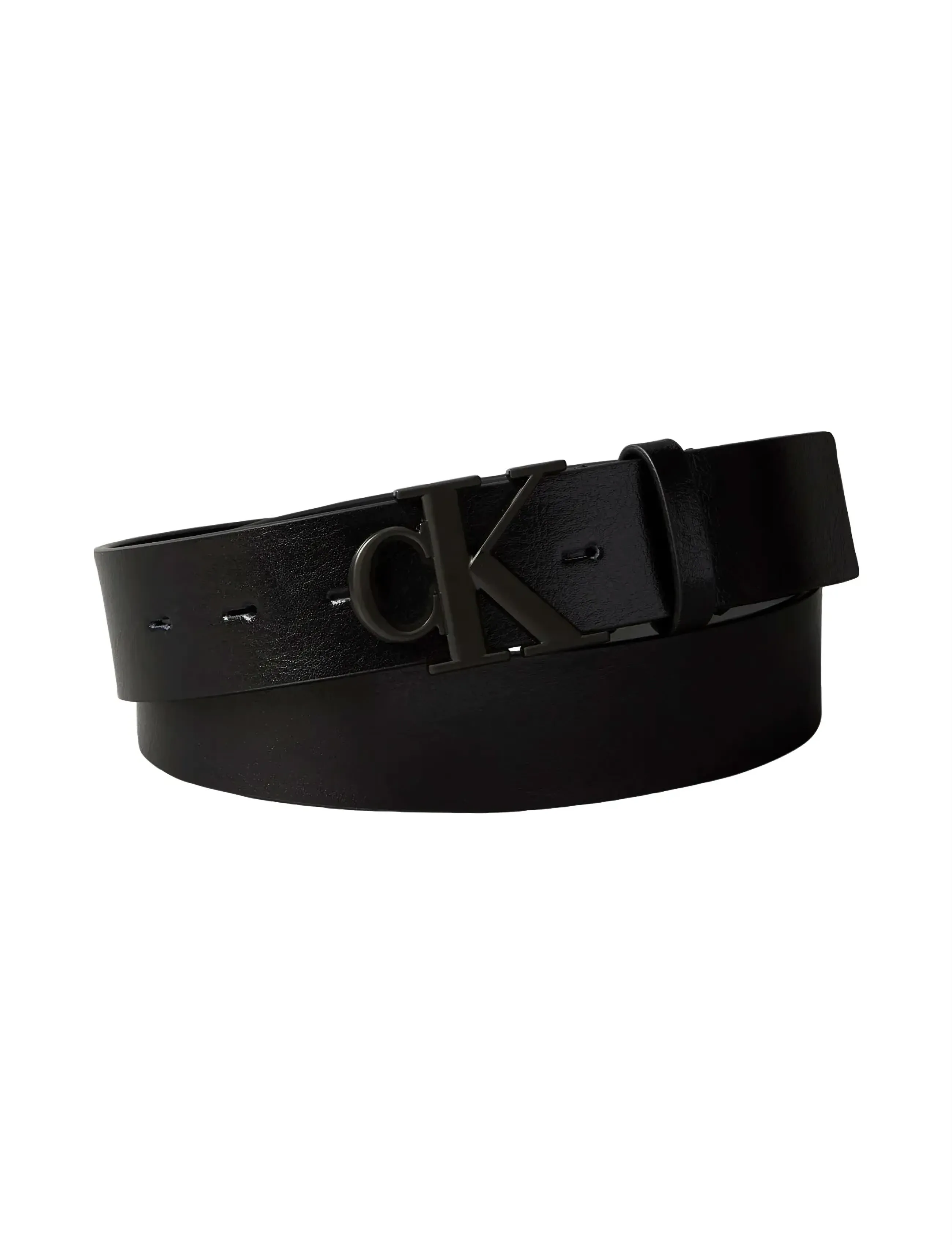 Calvin Klein - CK BUCKLE TUMBLED 35MM - klassiske belter - black matte black - 5