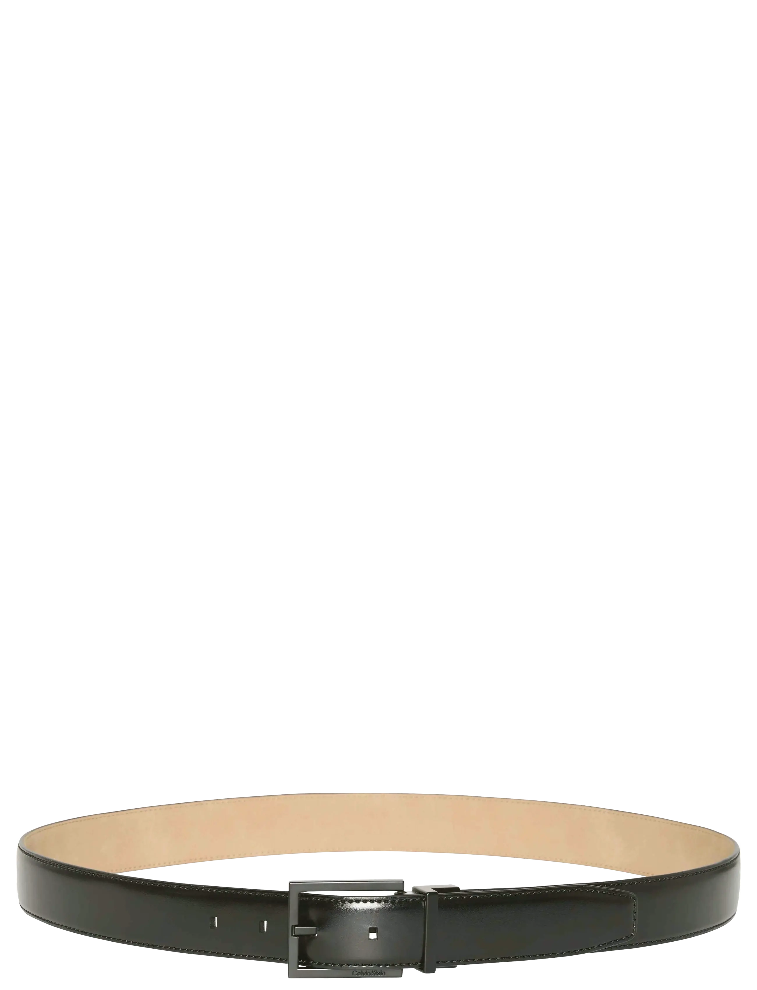Calvin Klein - SQUARE BUCKLE SMOOTH 32MM ADJ - klassisch gürtel - black / matte black - 1