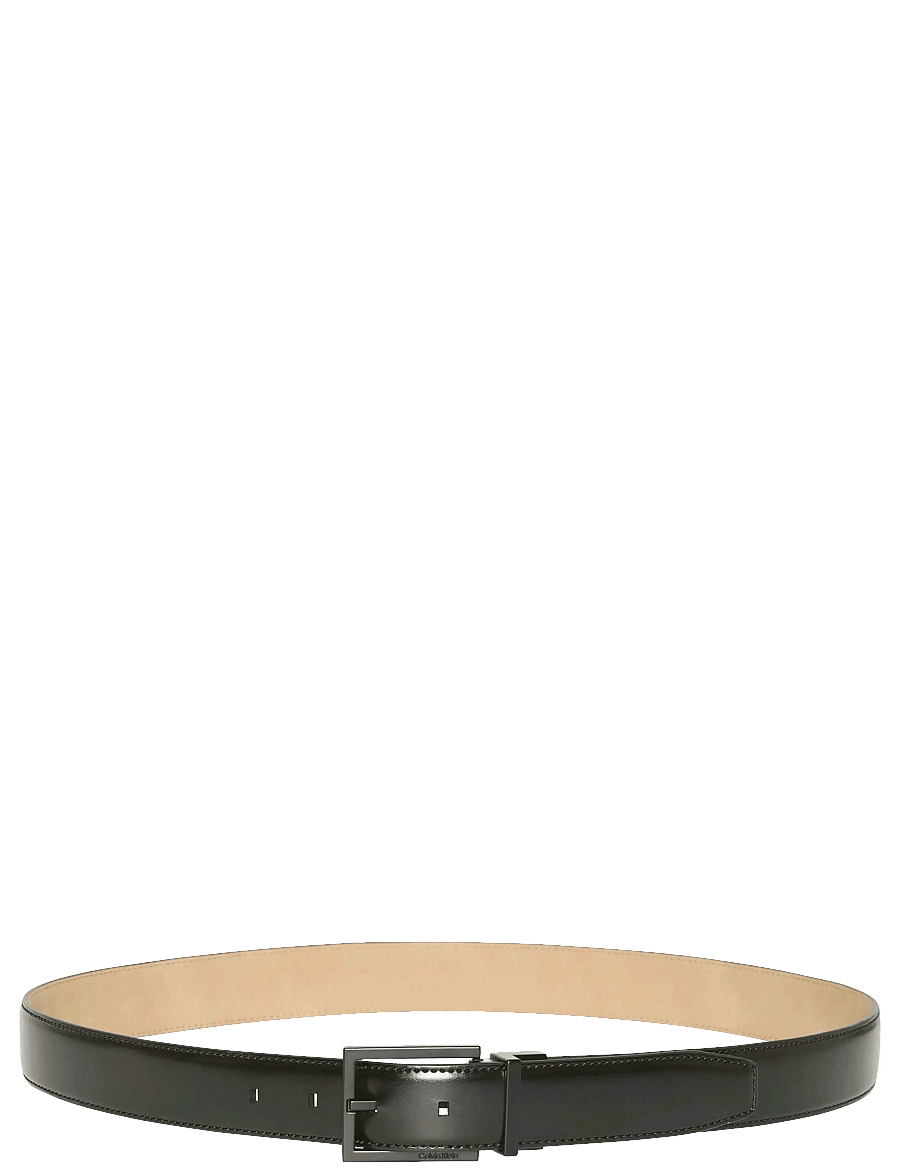Calvin Klein - SQUARE BUCKLE SMOOTH 32MM ADJ - klassische gürtel - black / matte black - 1