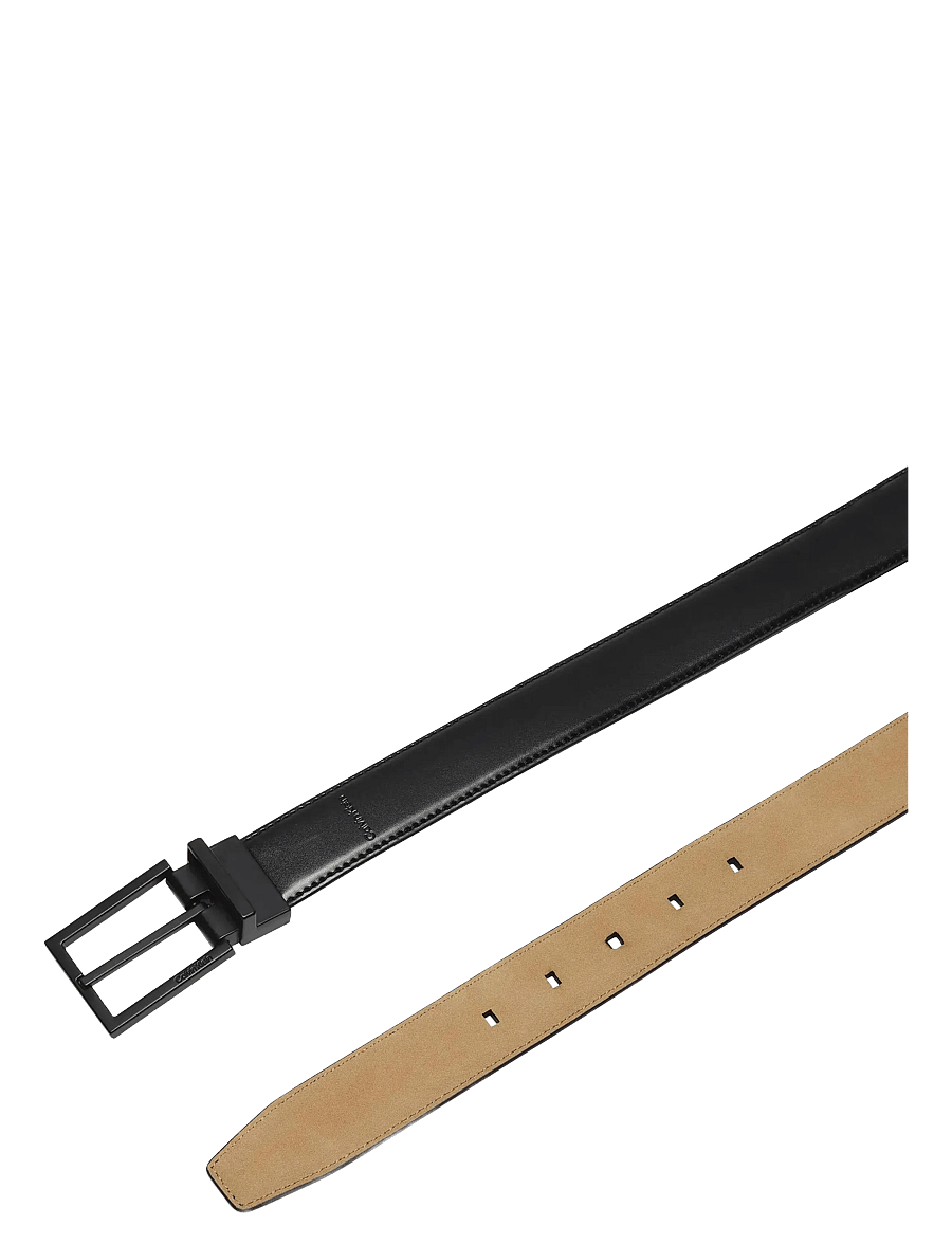Calvin Klein - SQUARE BUCKLE SMOOTH 32MM ADJ - klassische gürtel - black / matte black - 2