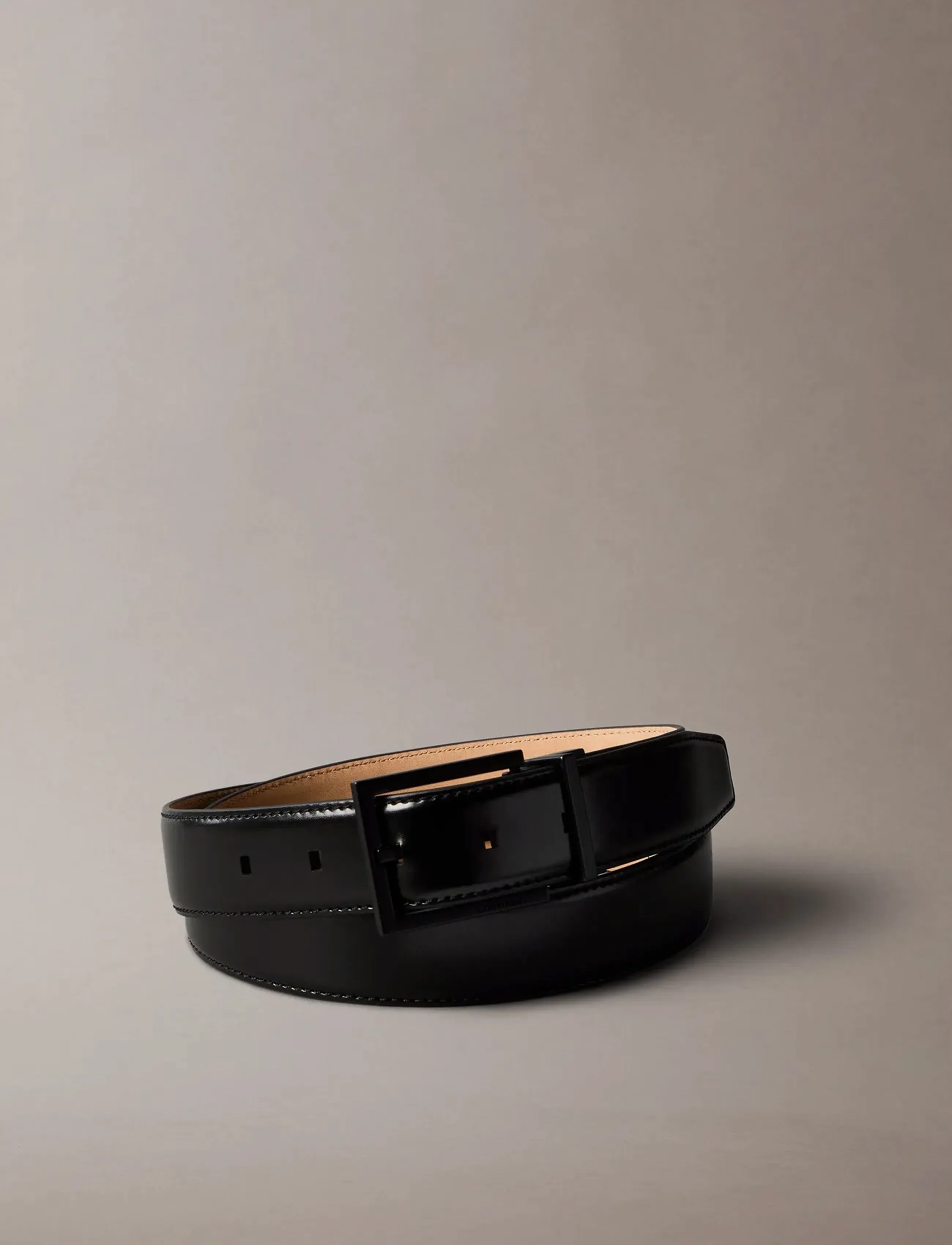 Calvin Klein Square Buckle Smooth 32Mm Adj, 110, Belts, Schwarz - Classic Männerswear