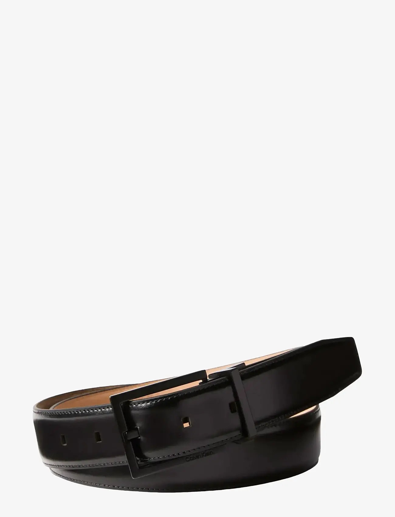 Calvin Klein - SQUARE BUCKLE SMOOTH 32MM ADJ - klassiska skärp - black matte black - 0