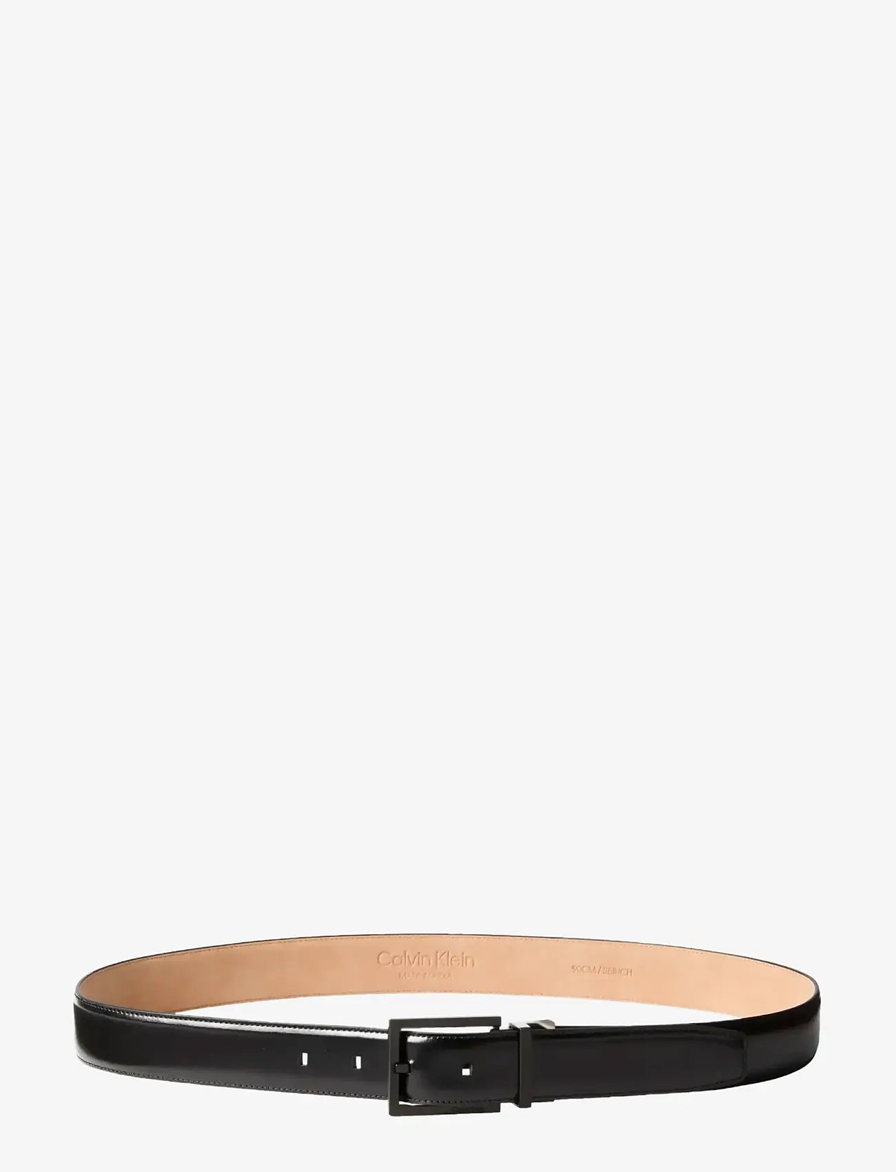 Calvin Klein - SQUARE BUCKLE SMOOTH 32MM ADJ - klassiska skärp - black matte black - 1