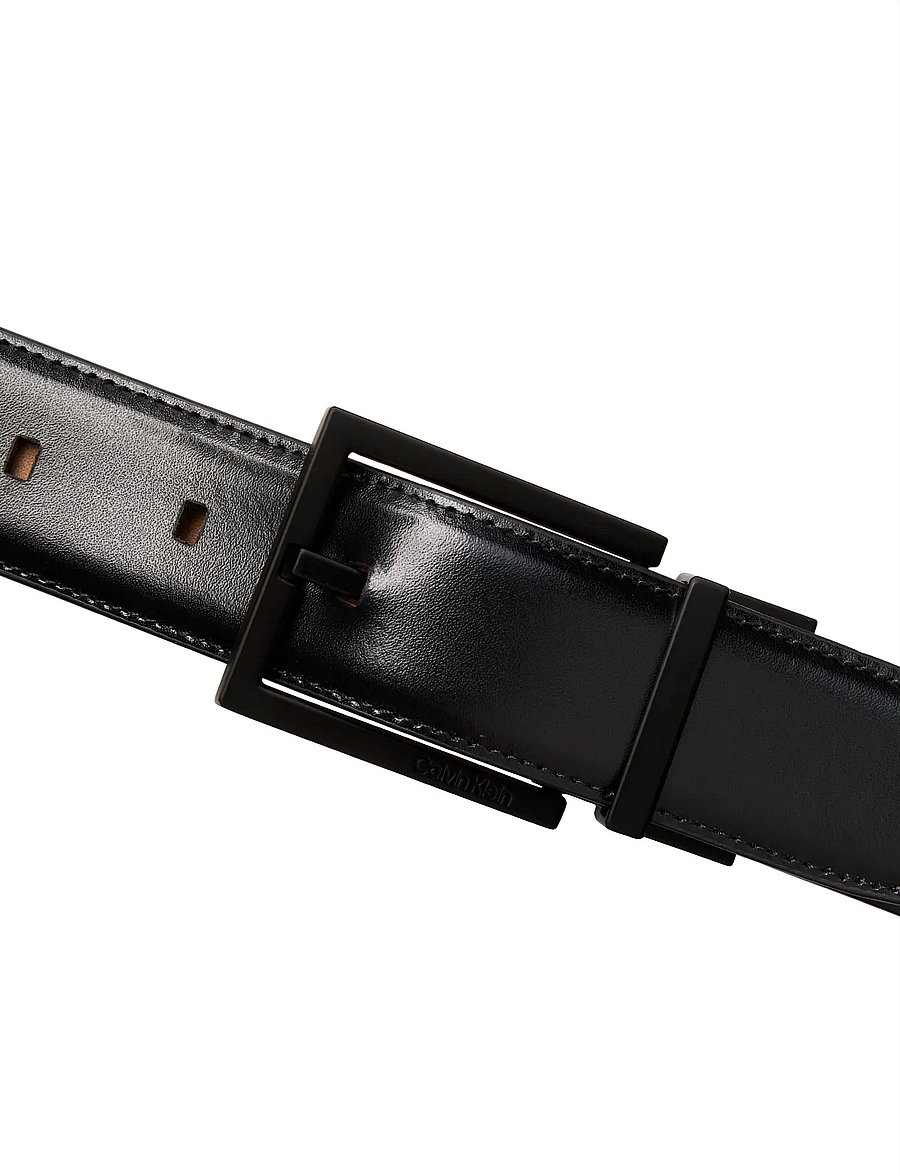 Calvin Klein - SQUARE BUCKLE 32MM ADJ - klassikalised vööd - black matte black - 2