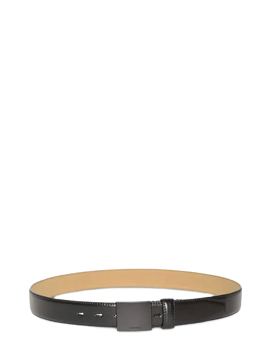 Calvin Klein - TITLECASE PLAQUE BUCKLE 32MM - klassische gürtel - black black - 1