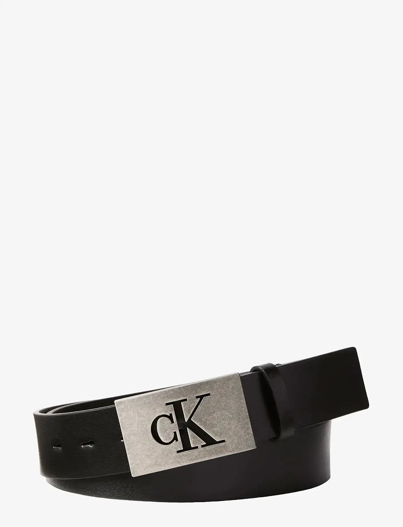 Calvin Klein - CK PLAQUE SMOOTH 35MM - classic belts - black antique silver - 0