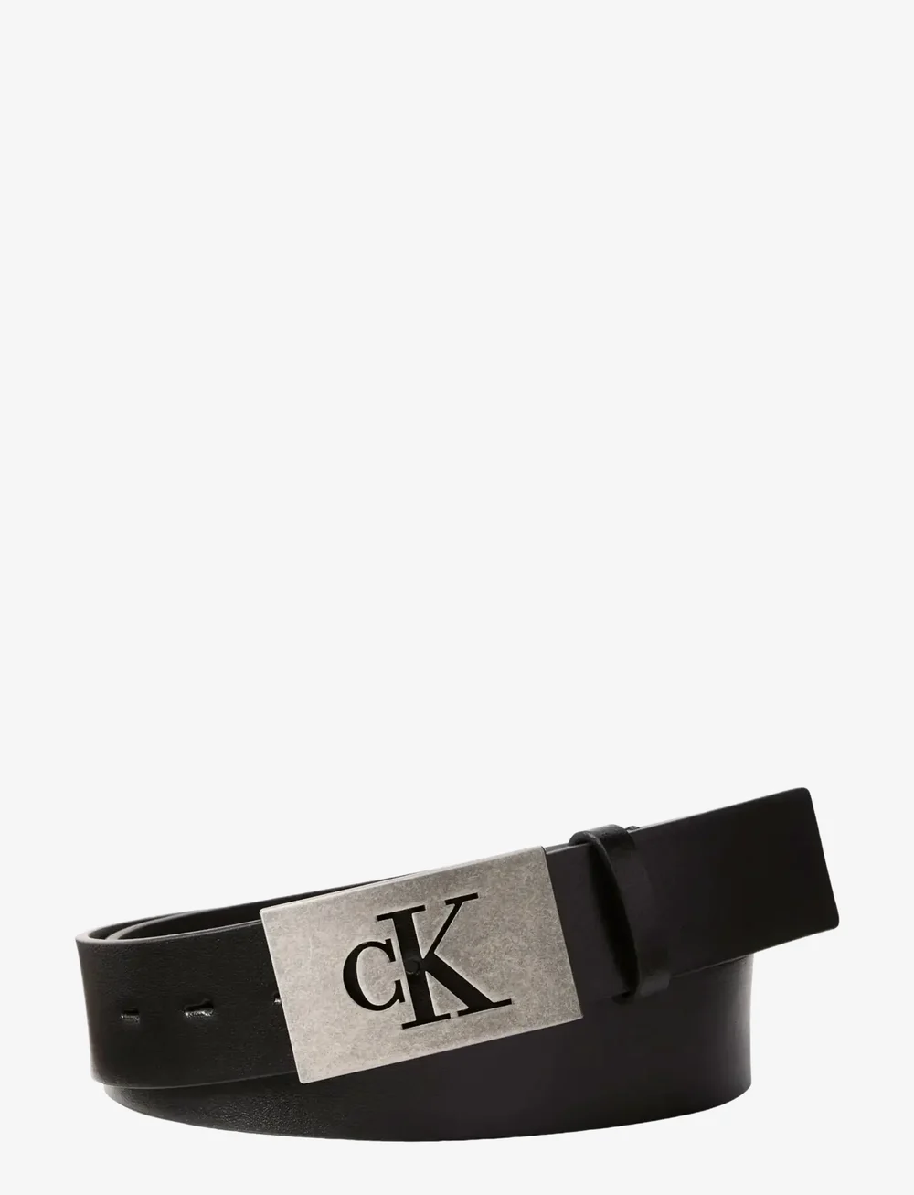 Calvin Klein - CK PLAQUE SMOOTH 35MM - classic belts - black antique silver - 0