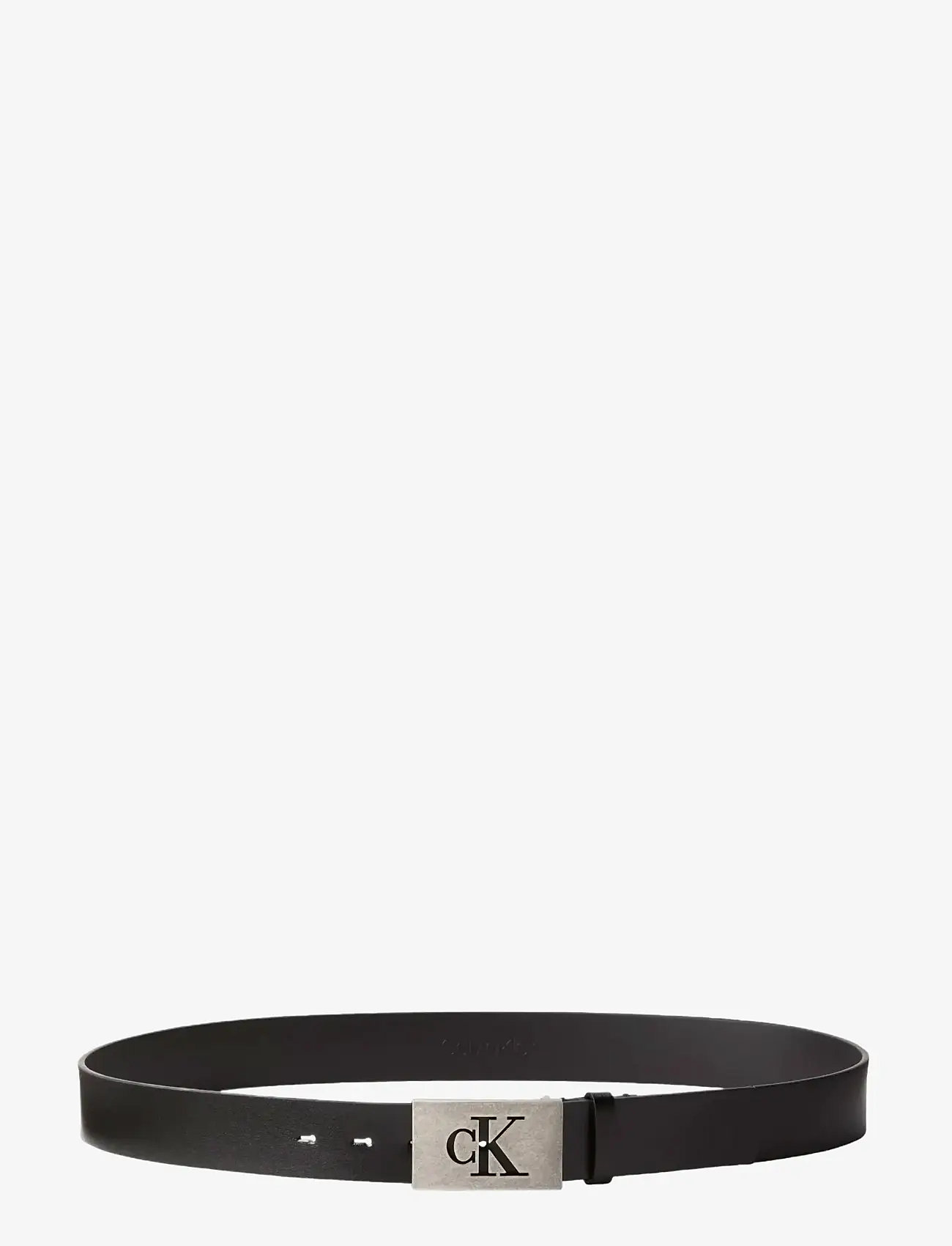 Calvin Klein - CK PLAQUE SMOOTH 35MM - classic belts - black antique silver - 1