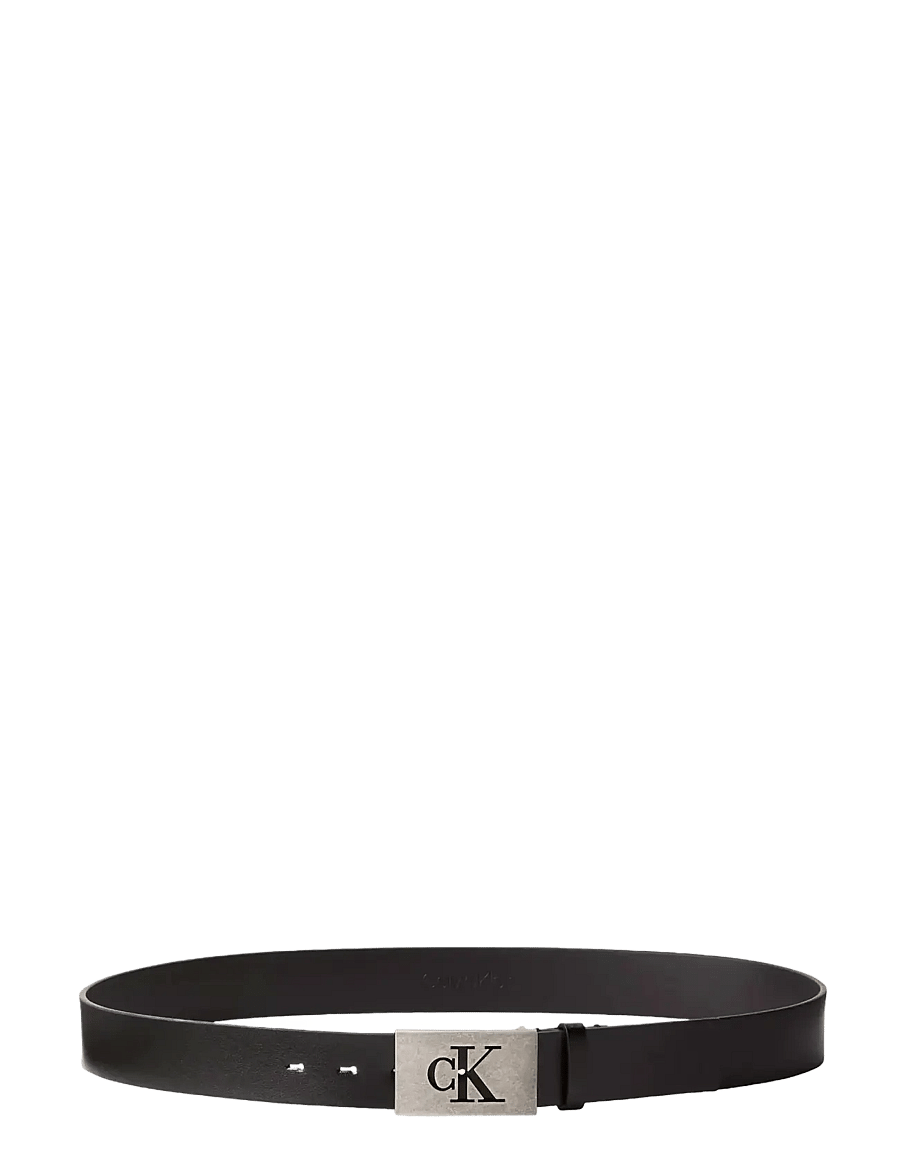 Calvin Klein - CK PLAQUE SMOOTH 35MM - klassiske bælter - black antique silver - 1