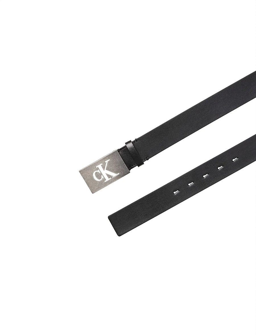 Calvin Klein - CK PLAQUE SMOOTH 35MM - klassiske bælter - black antique silver - 3