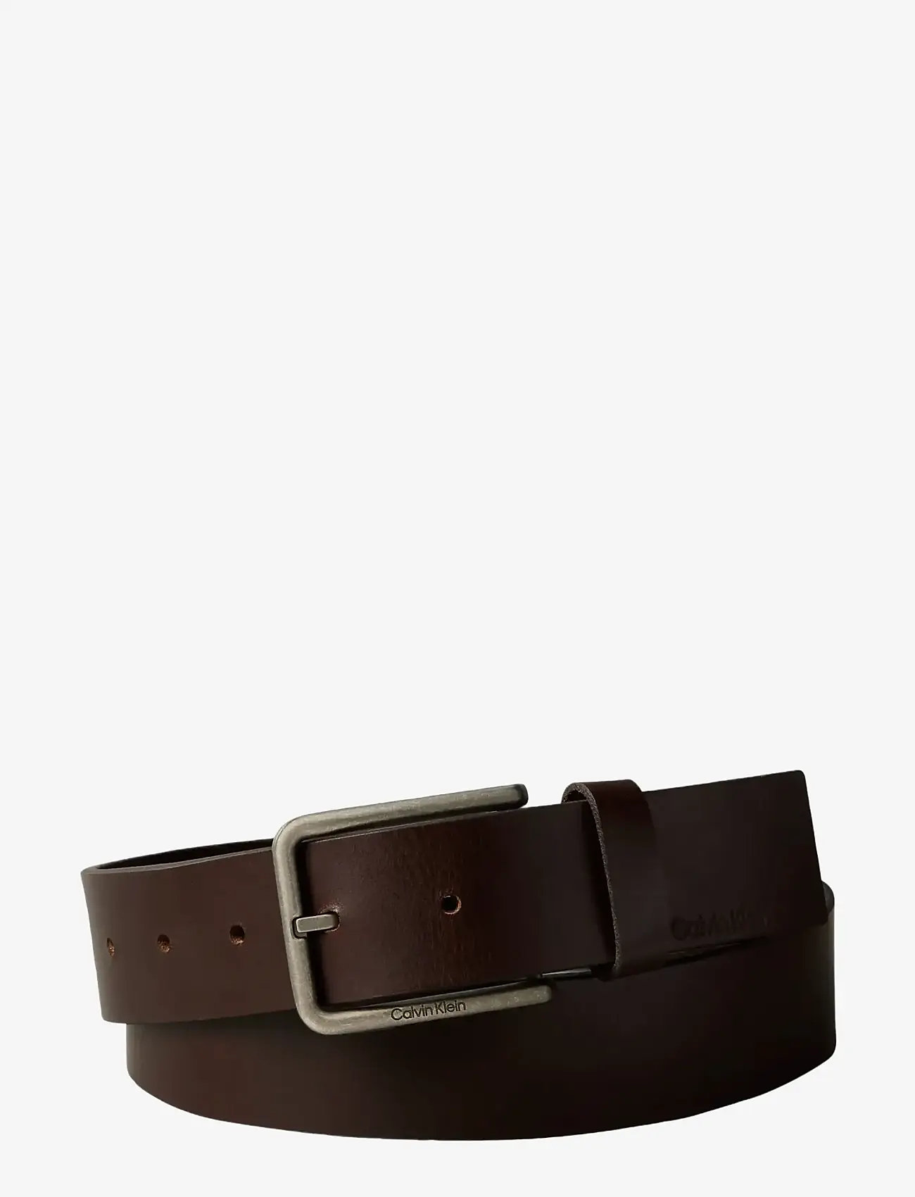 Calvin Klein - WARMTH BUCKLE SMOOTH 35MM - klassiske bælter - ck dark brown antique silver - 0