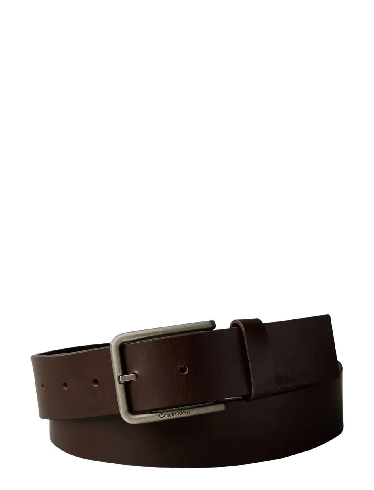 Calvin Klein WARMTH BUCKLE SMOOTH 35MM - Accessoires - CK DARK BROWN ANTIQUE SILVER / brown