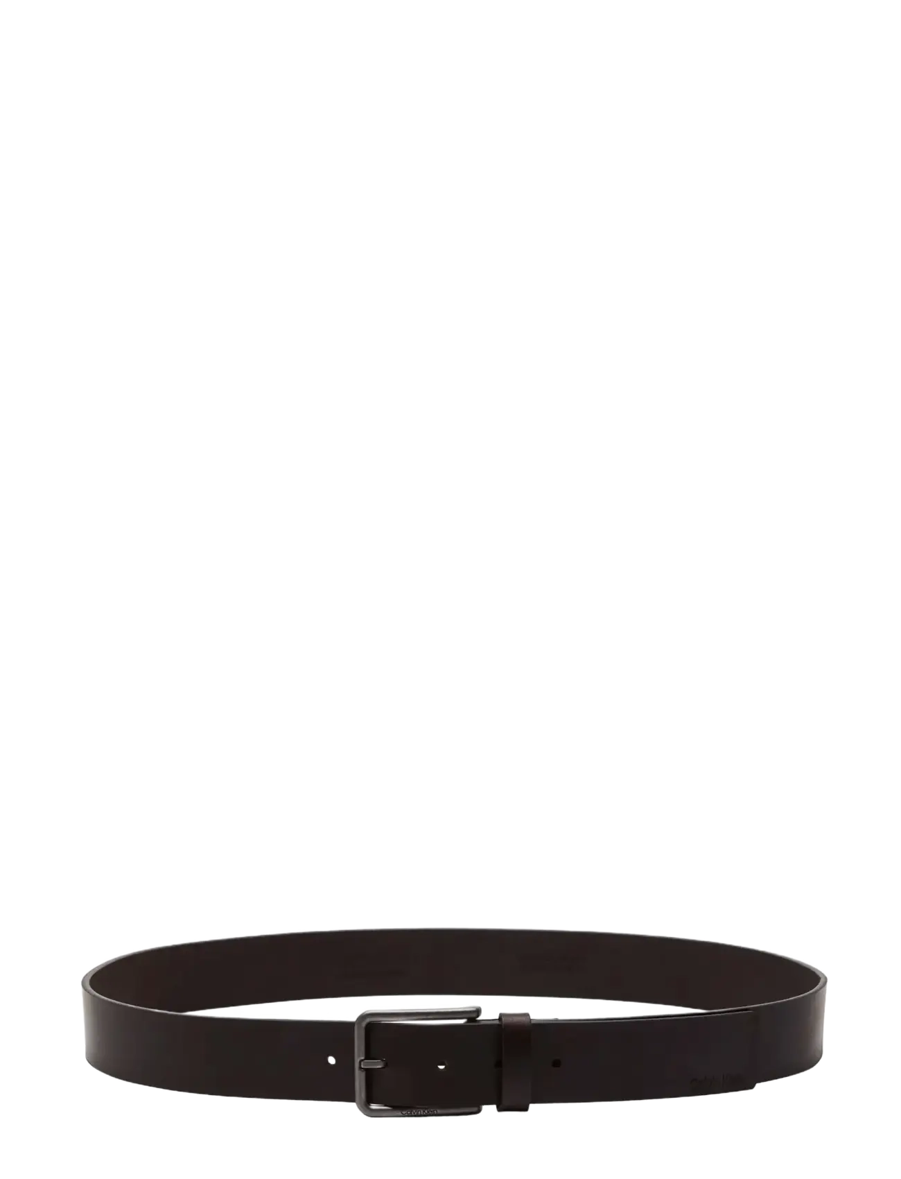 Calvin Klein - WARMTH BUCKLE SMOOTH 35MM - belts - ck dark brown antique silver - 1