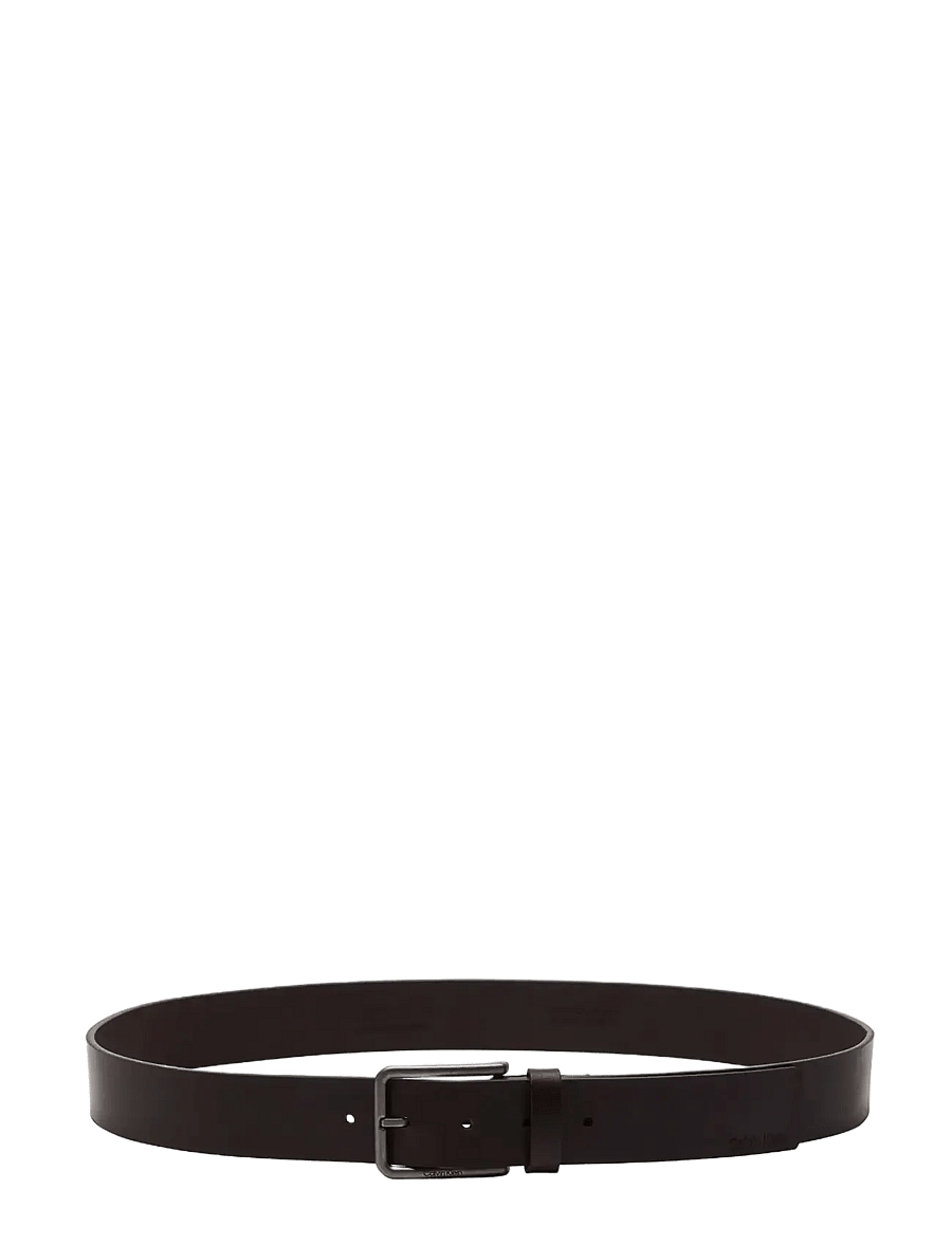 Calvin Klein - WARMTH BUCKLE SMOOTH 35MM - classic belts - ck dark brown antique silver - 1