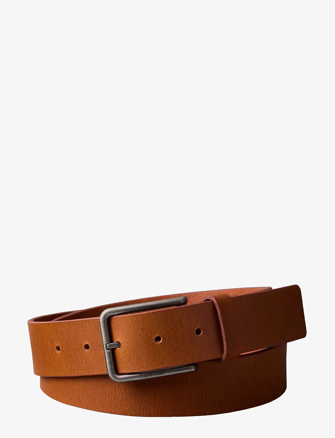 Calvin Klein - WARMTH BUCKLE SMOOTH 35MM - klasikiniai diržai - ck cognac antique silver - 0