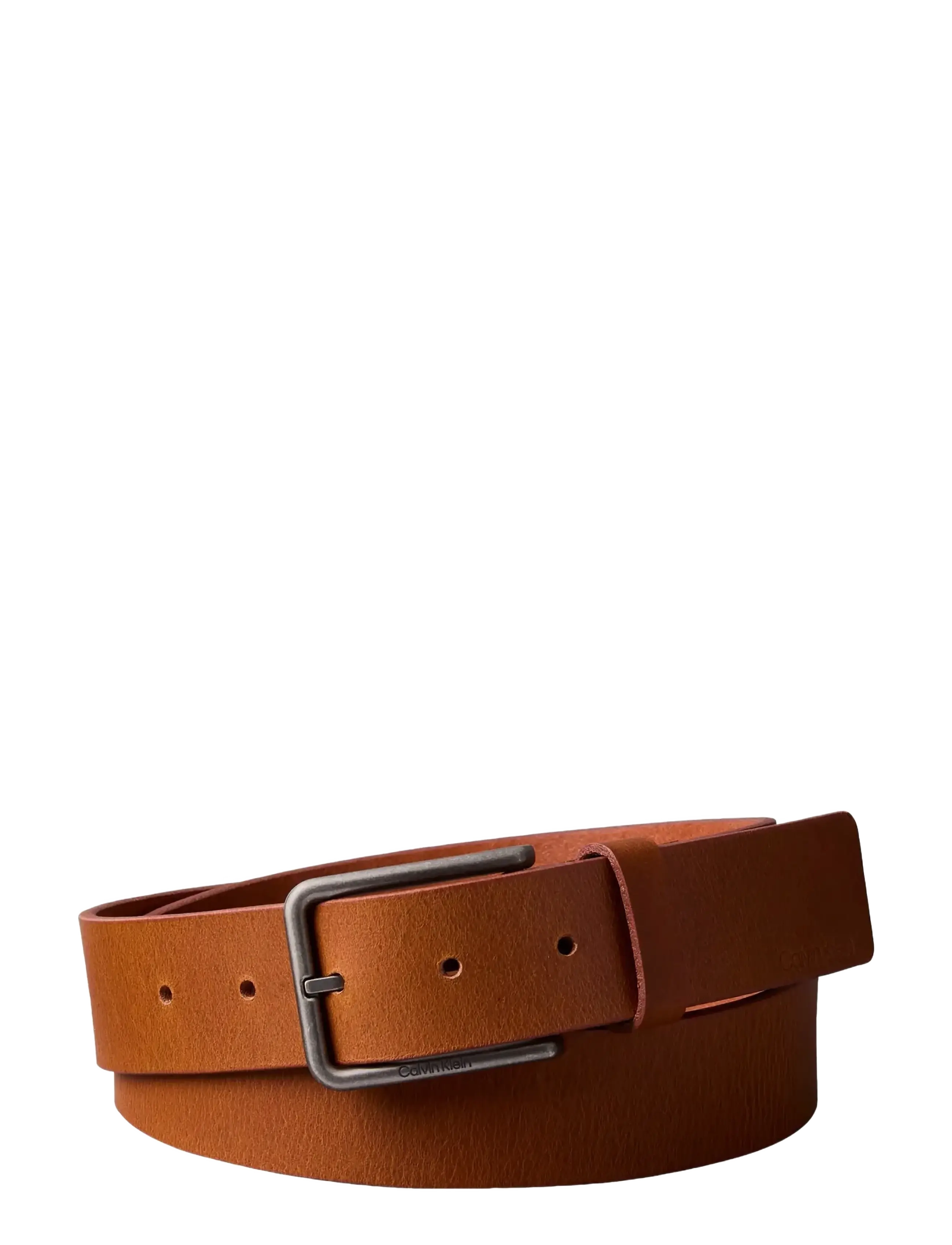 Calvin Klein WARMTH BUCKLE SMOOTH 35MM - Accessoires - CK COGNAC ANTIQUE SILVER / brown