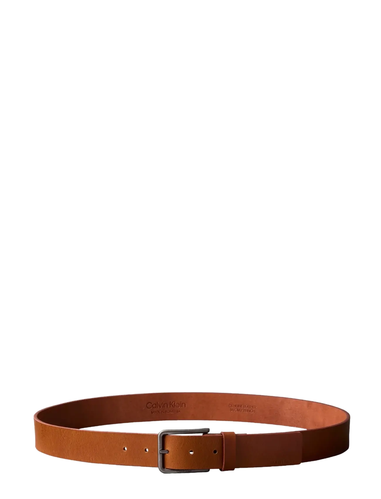 Calvin Klein - WARMTH BUCKLE SMOOTH 35MM - klassikalised vööd - ck cognac antique silver - 1