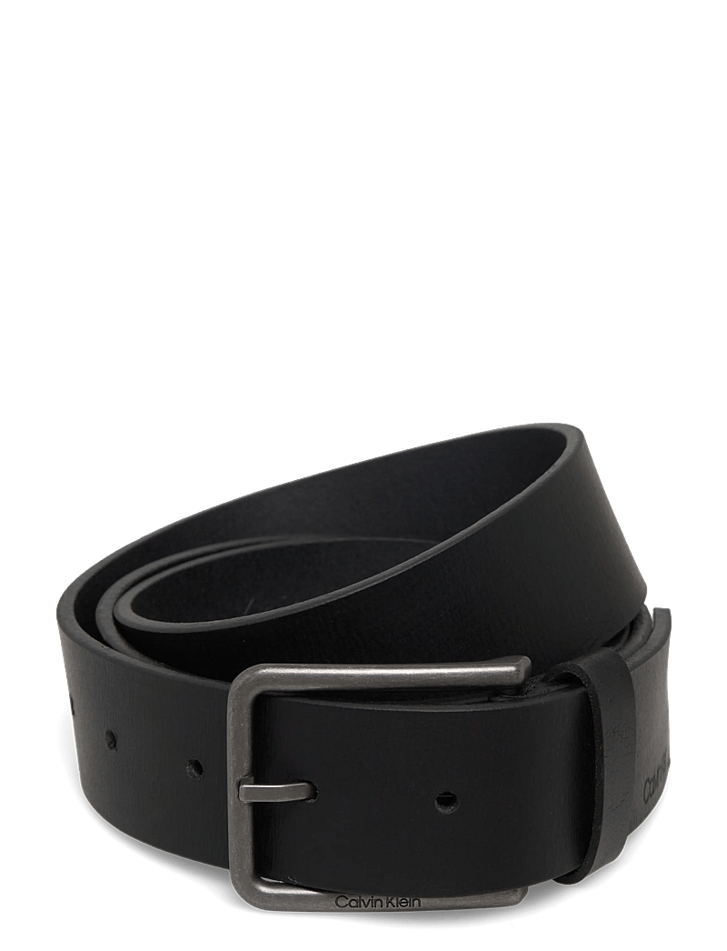 Calvin Klein - WARMTH BUCKLE SMOOTH 35MM - klassiska skärp - black antique silver - 0