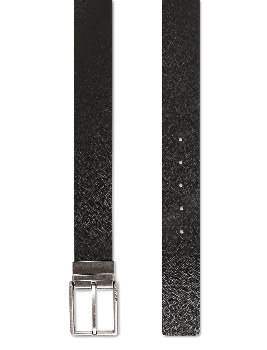 Calvin Klein - WARMTH BUCKLE 40MM REV/ADJ - klassiska skärp - black ck cognac antique silver - 1