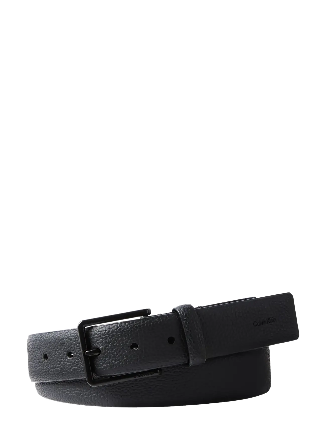 Calvin Klein WARMTH BUCKLE PEBBLE 35MM FIXED - Accessories - BLACK MATTE BLACK / black