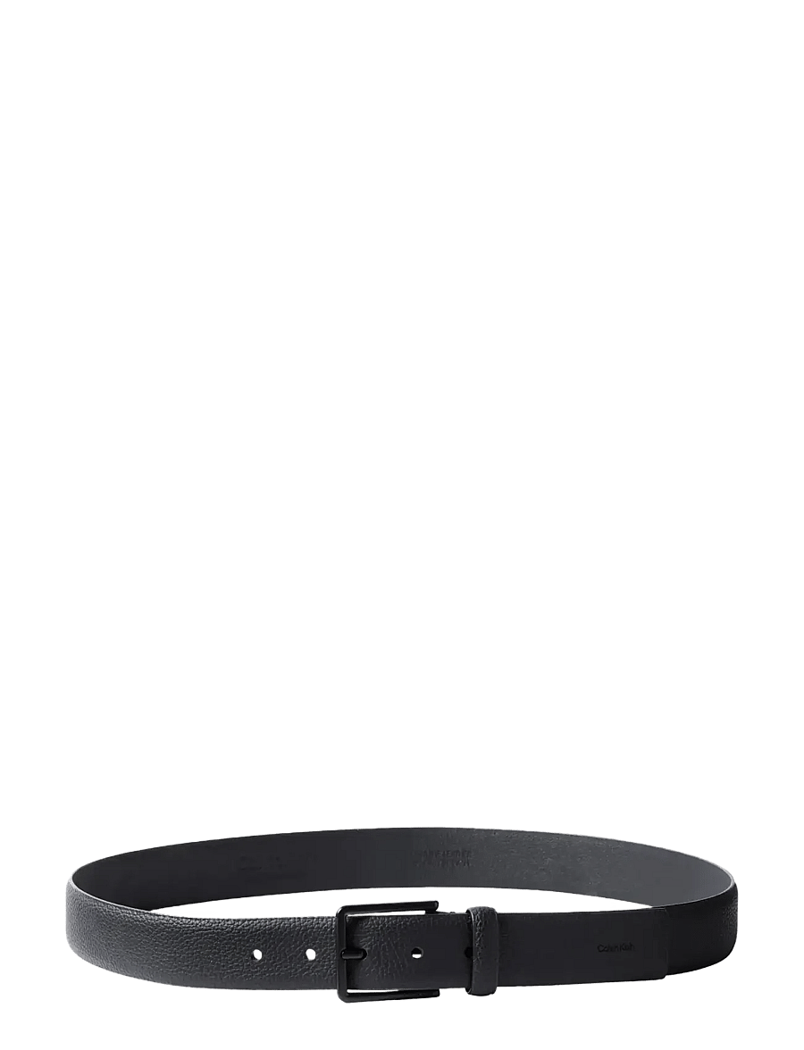 Calvin Klein - WARMTH BUCKLE PEBBLE 35MM FIXED - klassische gürtel - black matte black - 1