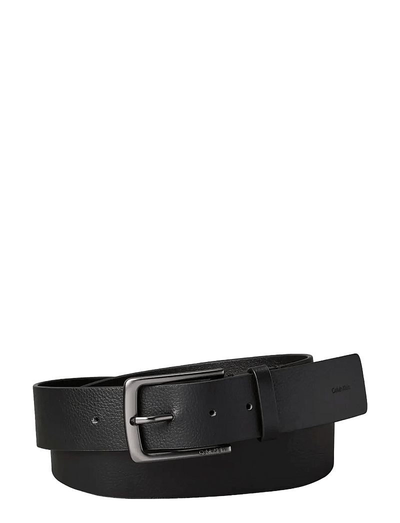 Calvin Klein - WARMTH BUCKLE PEBBLE 35MM FIXED - klassiske bælter - black matte gunmetal - 0