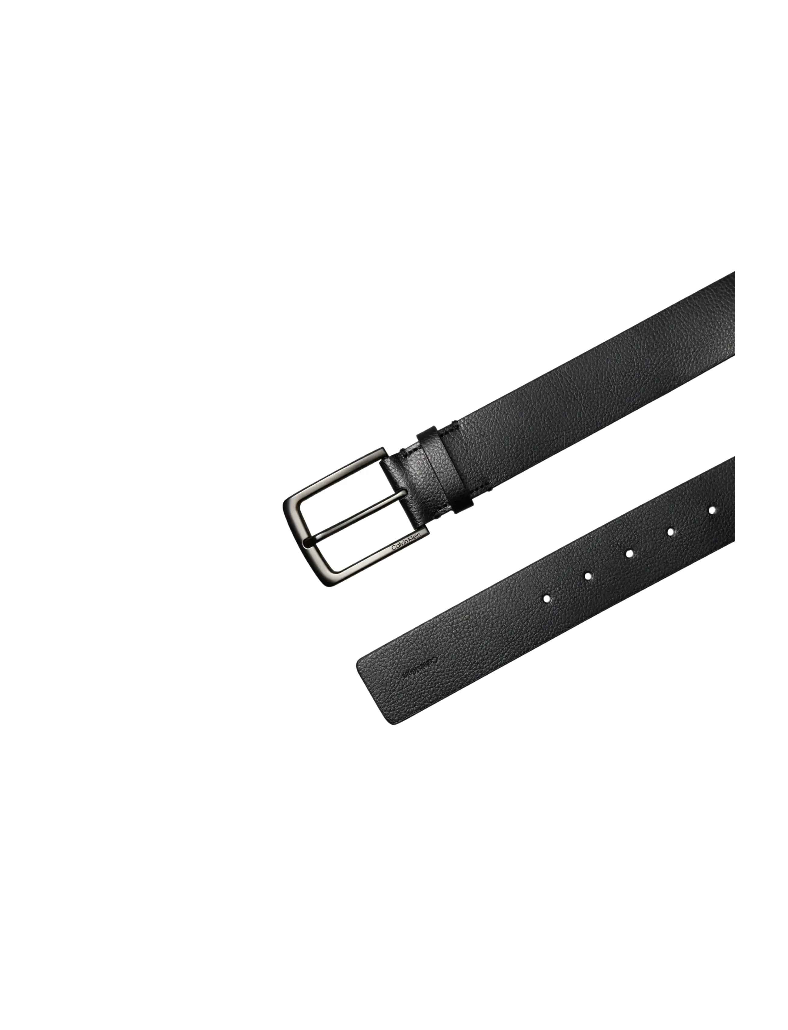 Calvin Klein - WARMTH BUCKLE PEBBLE 35MM FIXED - klassikalised vööd - black   matte gunmetal - 1