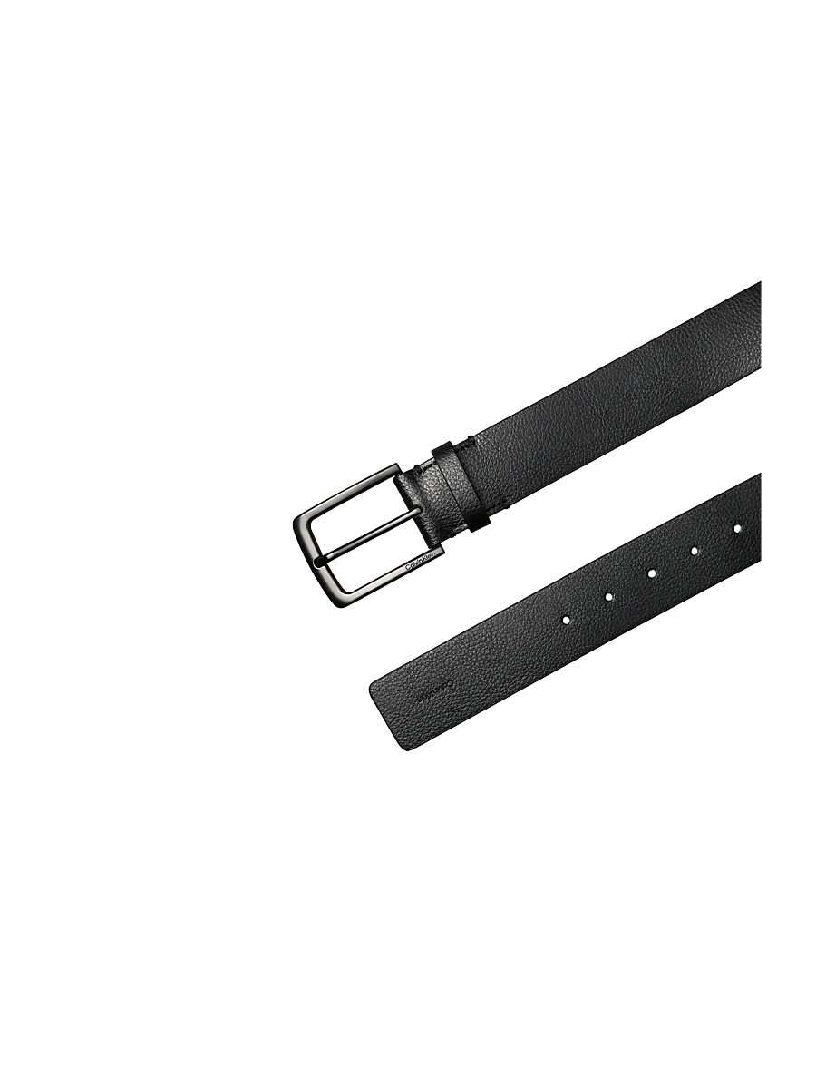 Calvin Klein - WARMTH BUCKLE PEBBLE 35MM FIXED - klassikalised vööd - black matte gunmetal - 1