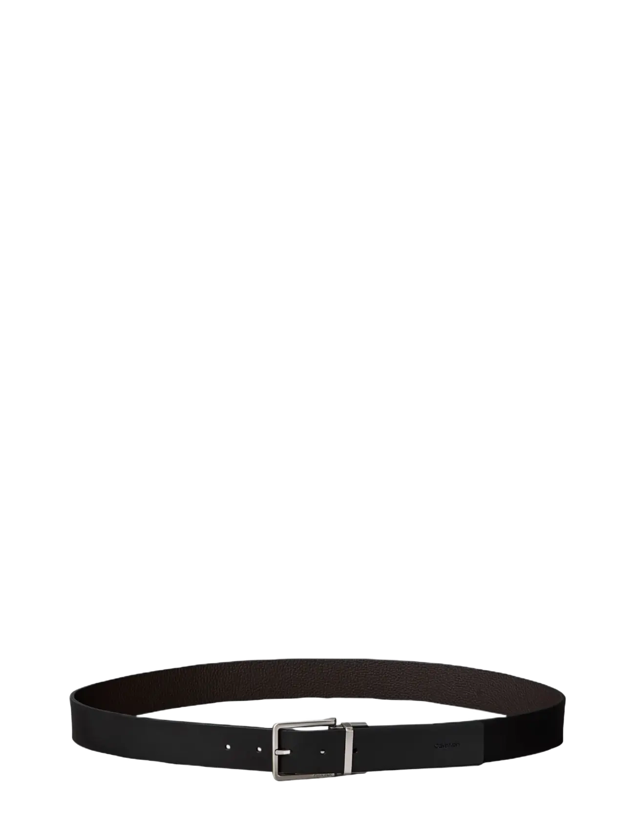 Calvin Klein - WARMTH BUCKLE SMOOTH 35MM - black ck dark brown brushed nickel - 1