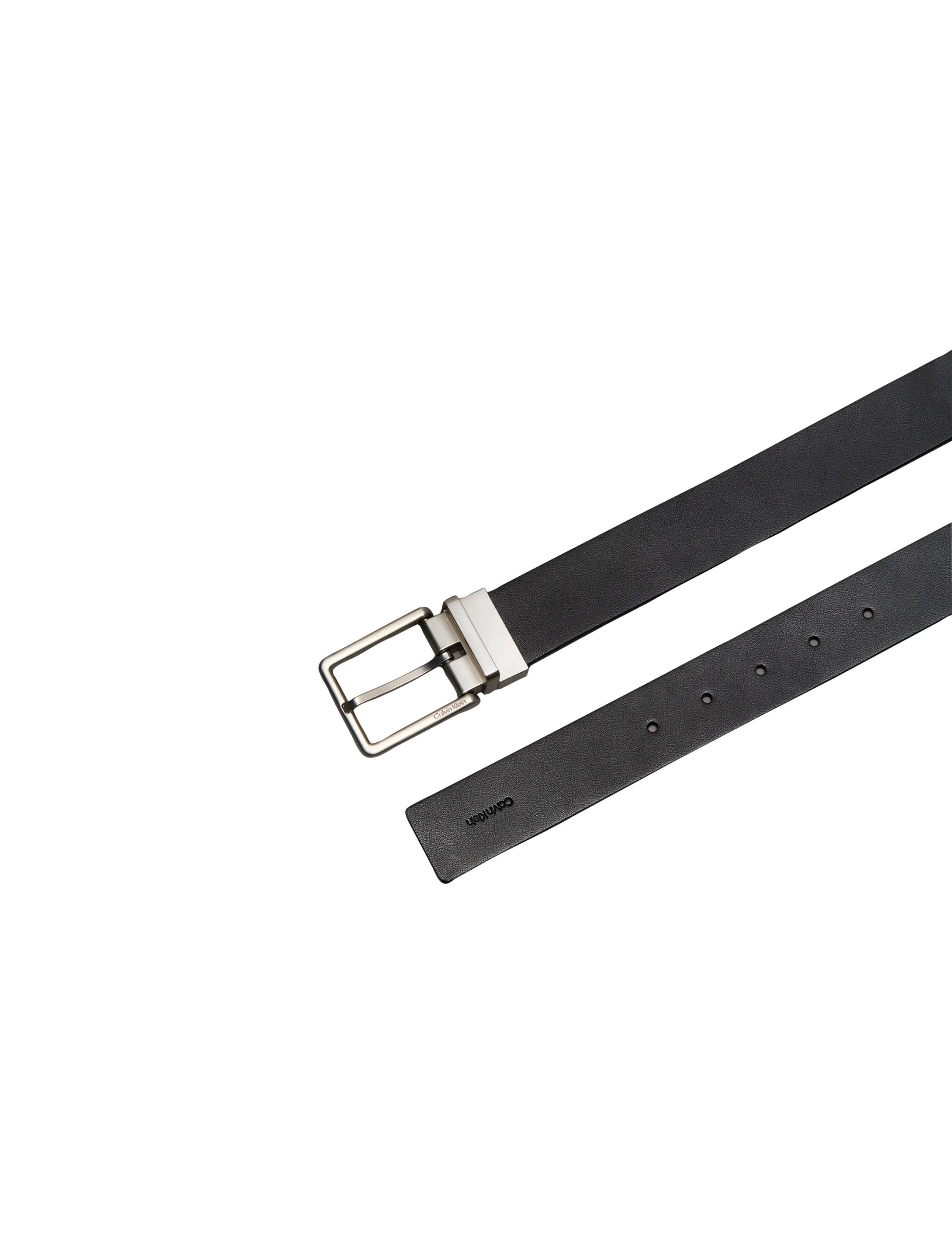Calvin Klein - WARMTH BUCKLE SMOOTH 35MM - black ck dark brown brushed nickel - 2