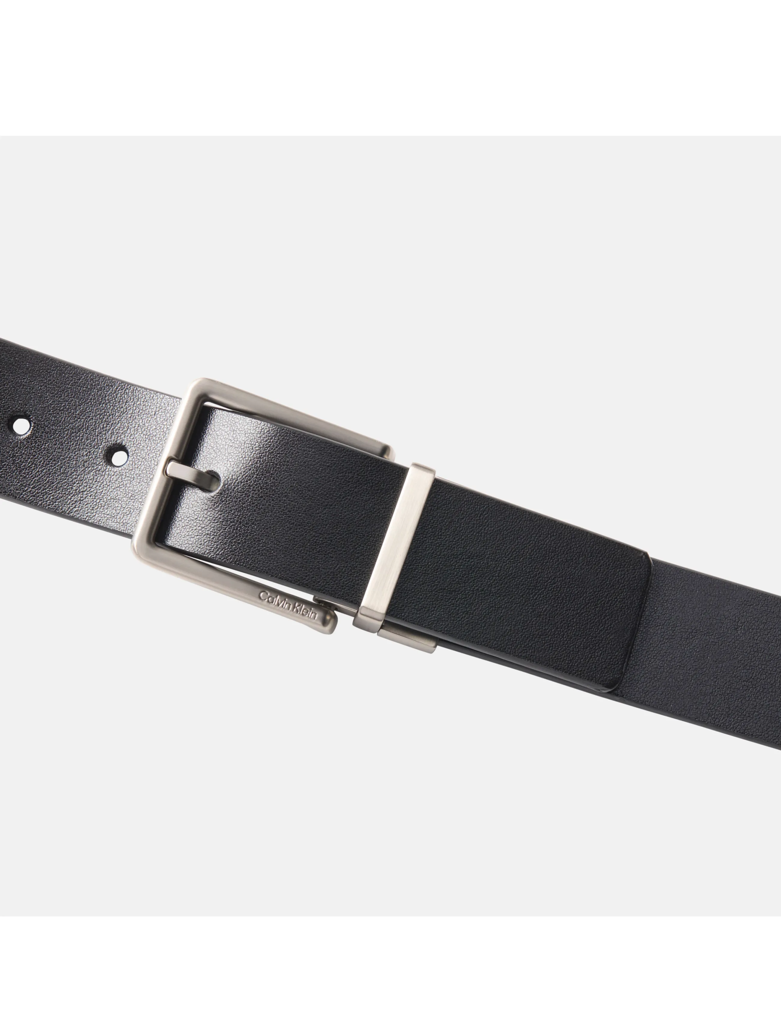 Calvin Klein - WARMTH BUCKLE SMOOTH 35MM - black ck dark brown brushed nickel - 3