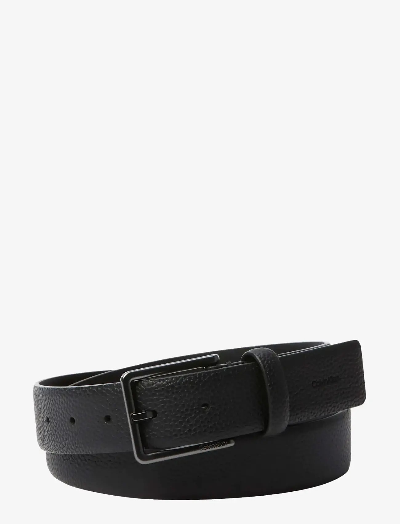 Calvin Klein - CASUAL PIN BUCKLE PEBBLE 40MM FI - klassiske bælter - black   matte gunmetal - 0