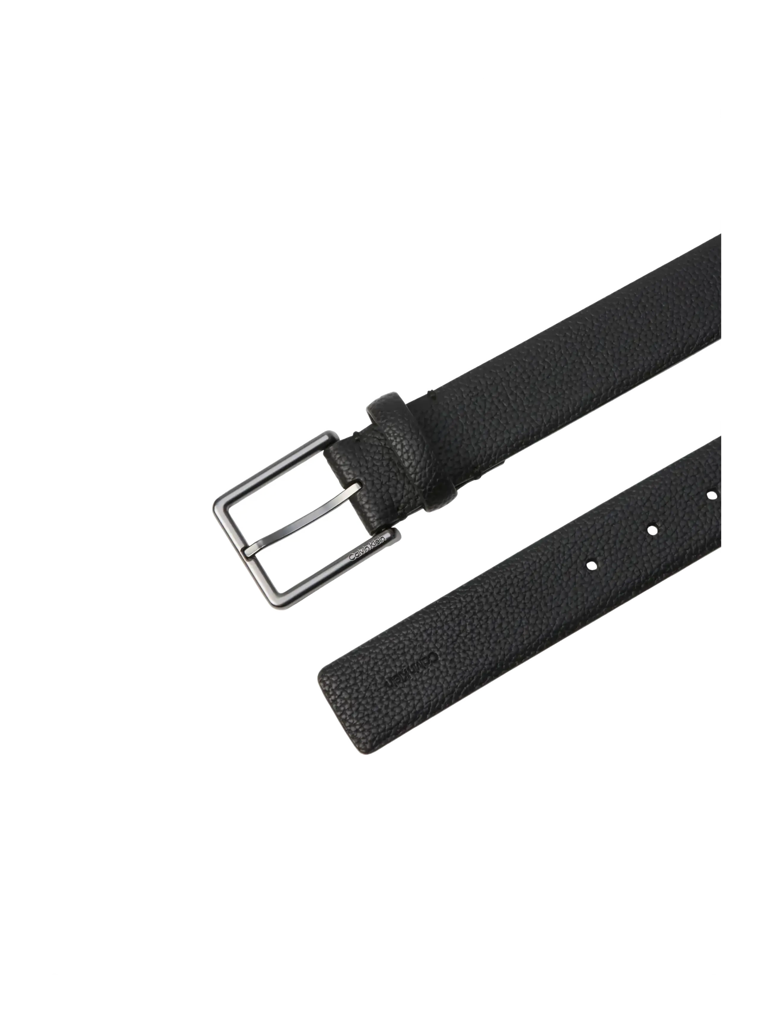 Calvin Klein - CASUAL PIN BUCKLE PEBBLE 40MM FI - klassiska skärp - black   matte gunmetal - 1