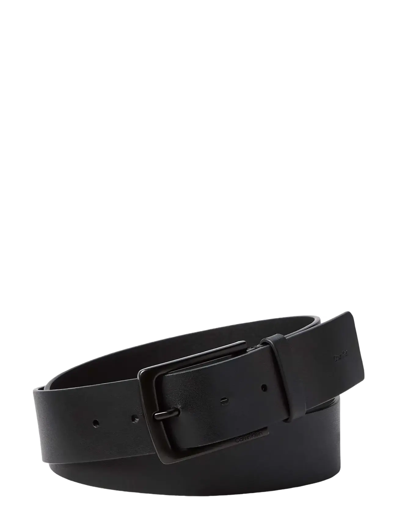 Calvin Klein CASUAL PIN BUCKLE SMOOTH 40MM FI - Klassische Gürtel - BLACK MATTE BLACK / black