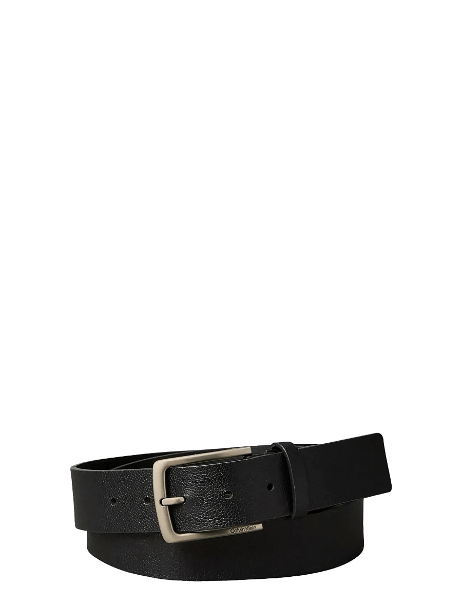 Calvin Klein - CASUAL PIN BUCKLE PEBBLE 35MM AD - klassiske bælter - black brushed nickel - 0