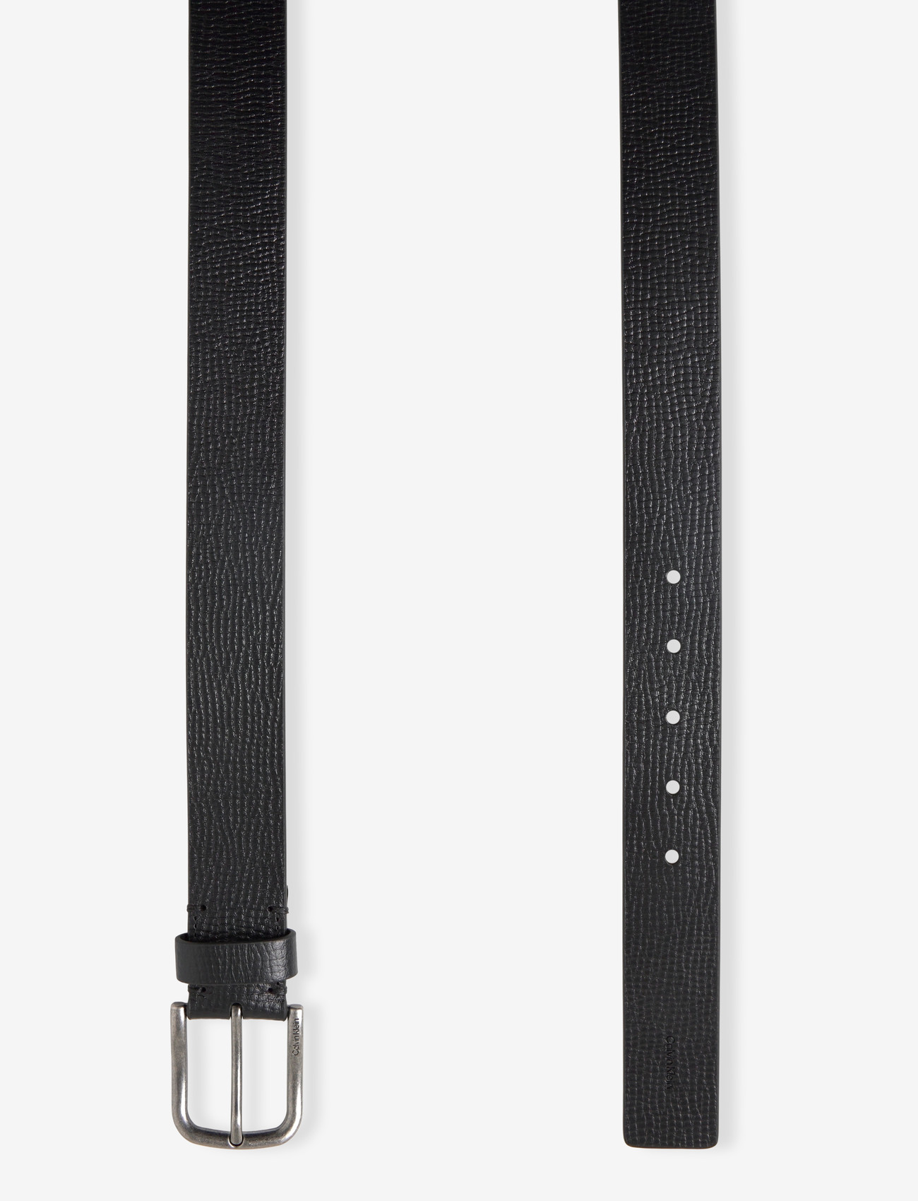 Calvin Klein - ROUND BUCKLE 35MM FIXED - sünnipäevakingitused - black antique silver - 1