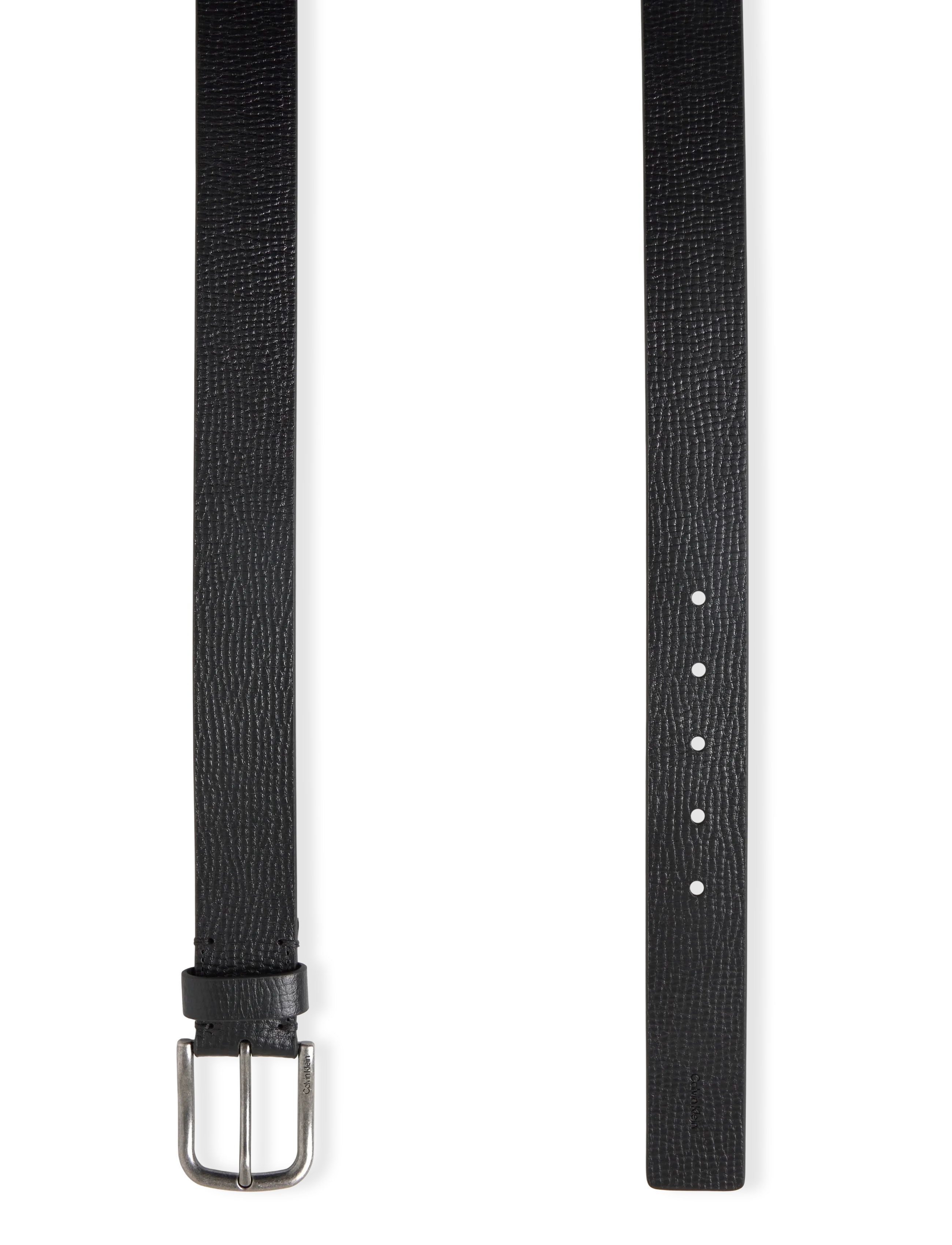 Calvin Klein - ROUND BUCKLE 35MM FIXED - verjaardagscadeaus - black antique silver - 1