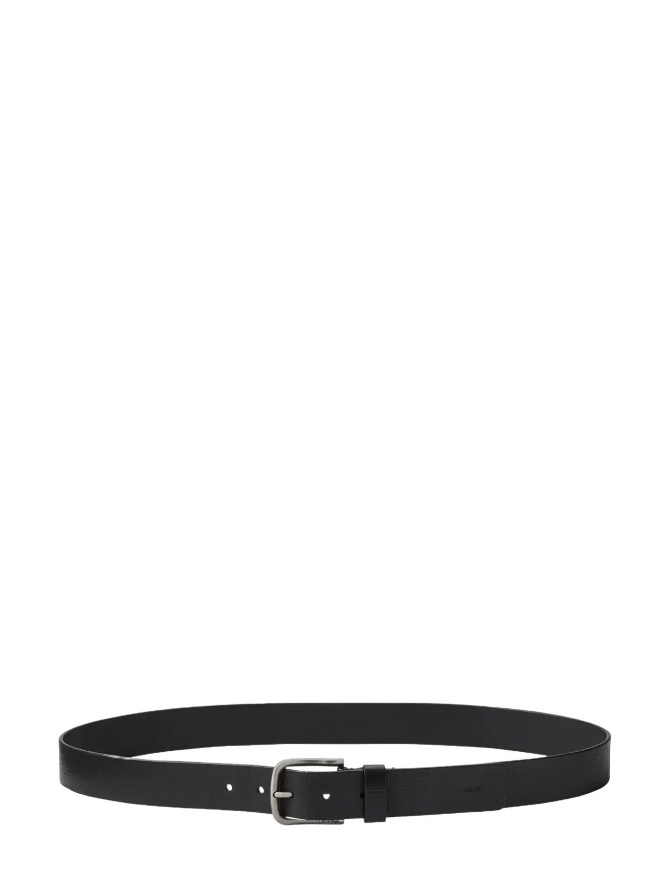 Calvin Klein - ROUND BUCKLE 35MM FIXED - black antique silver - 2