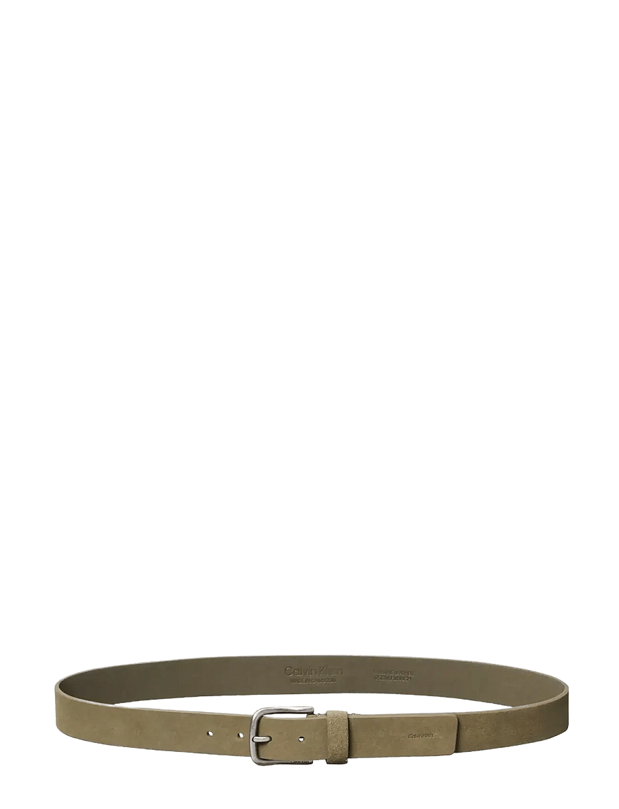 Calvin Klein - ROUND BUCKLE SUEDE 35MM FIXED - klassische gürtel - brown antique brass - 2
