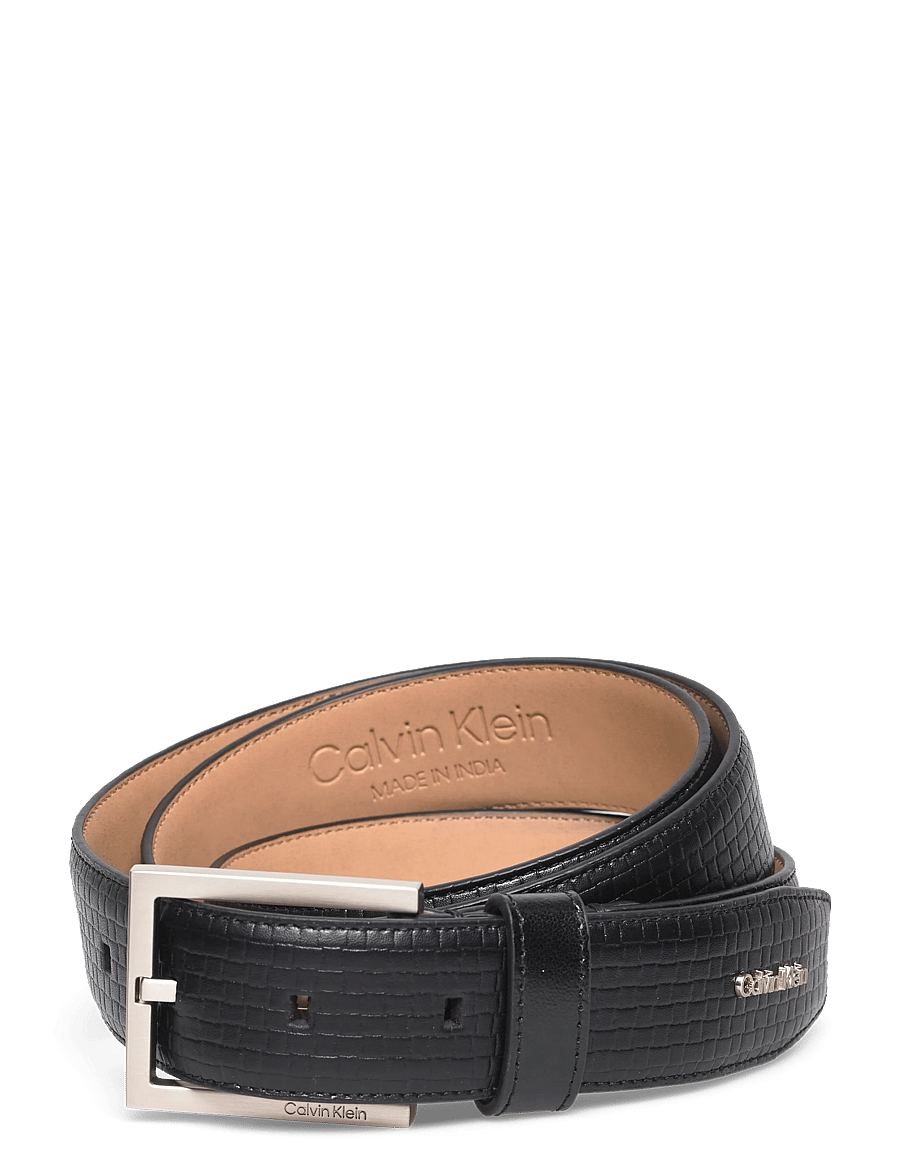 Calvin Klein - SQUARE BUCKLE WOVEN 32MM FIXED - black brushed nickel - 0