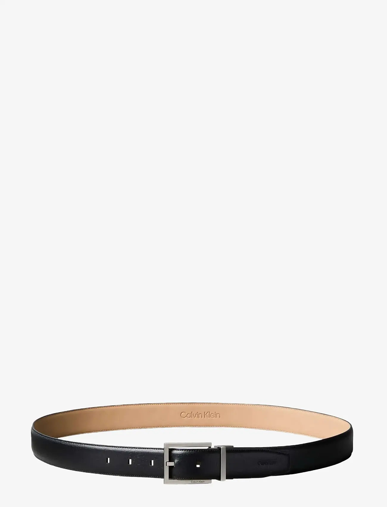 Calvin Klein - SQUARE BUCKLE SAFFIANO 32MM ADJ - klassiske bælter - black   brushed nickel - 1